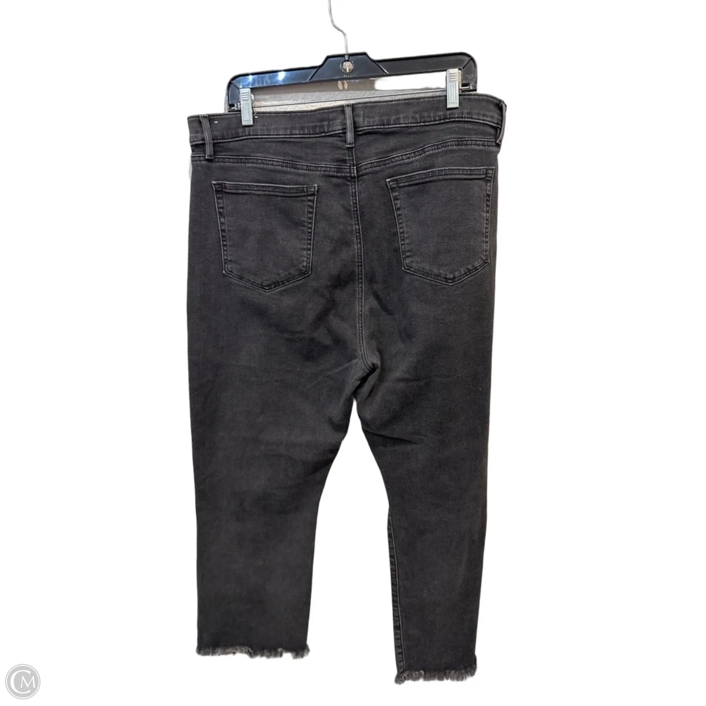 Jeans Straight By Loft In Black Denim, Size: 18