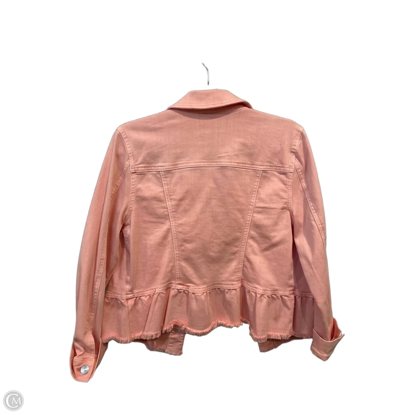 Jacket Denim By Chicos In Pink, Size: M