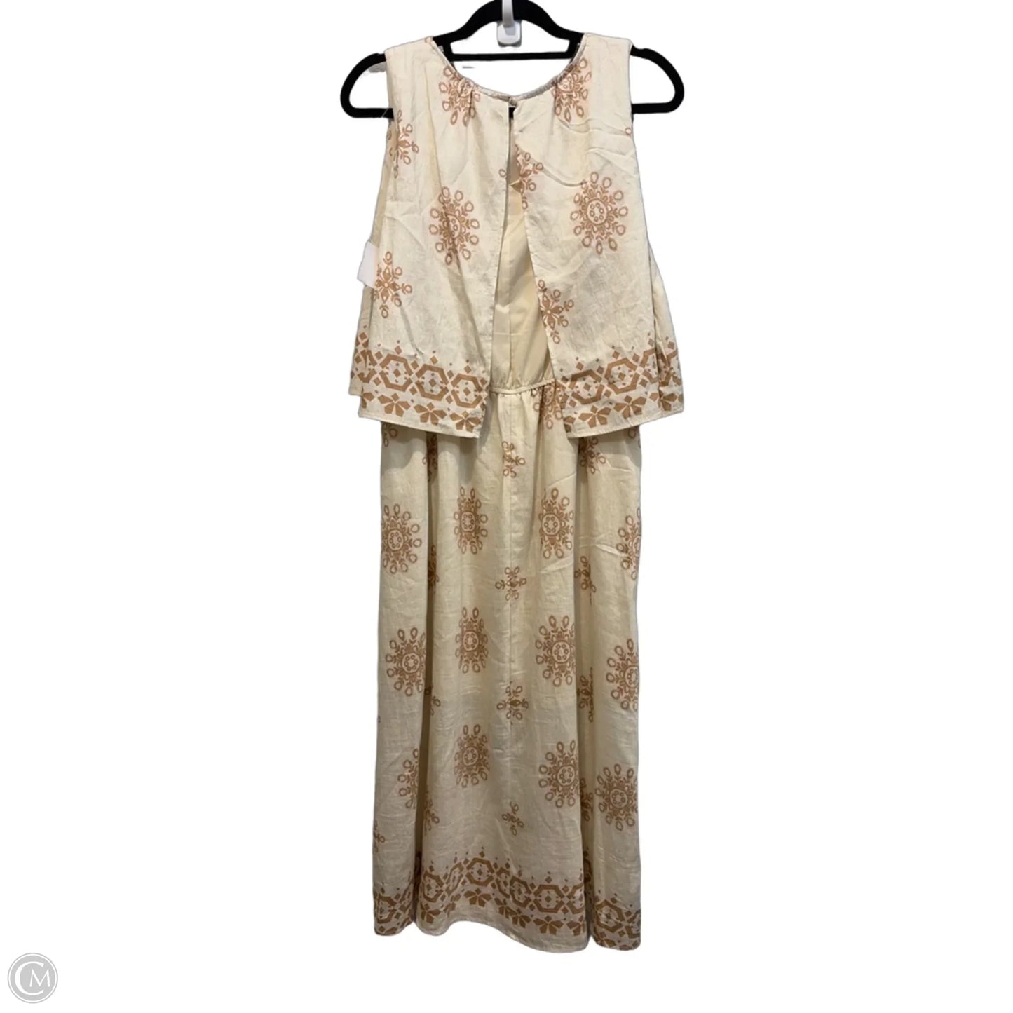 Dress Casual Maxi By Umgee In Brown & Cream, Size: M