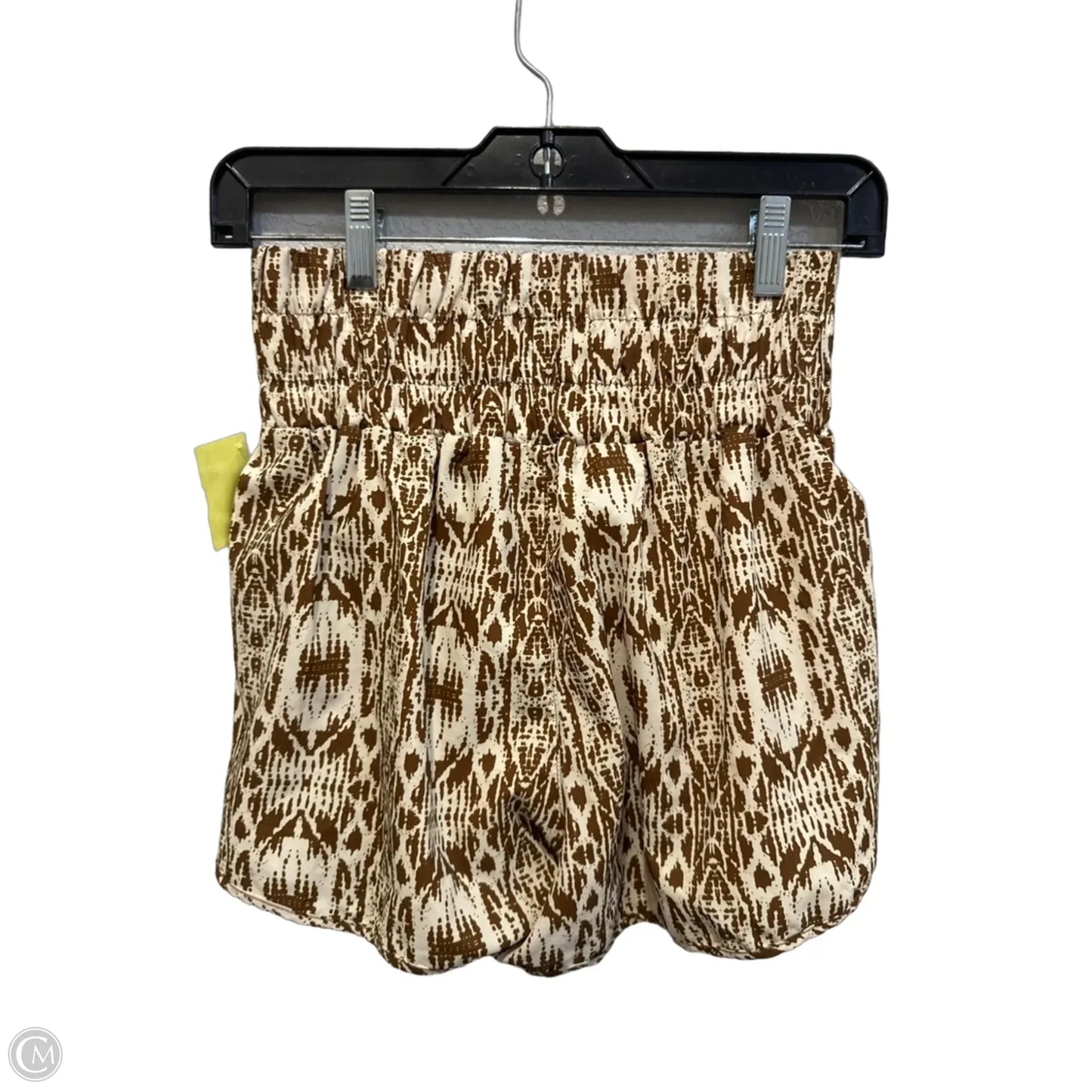Athletic Shorts By As Revival In Brown & Cream, Size: S