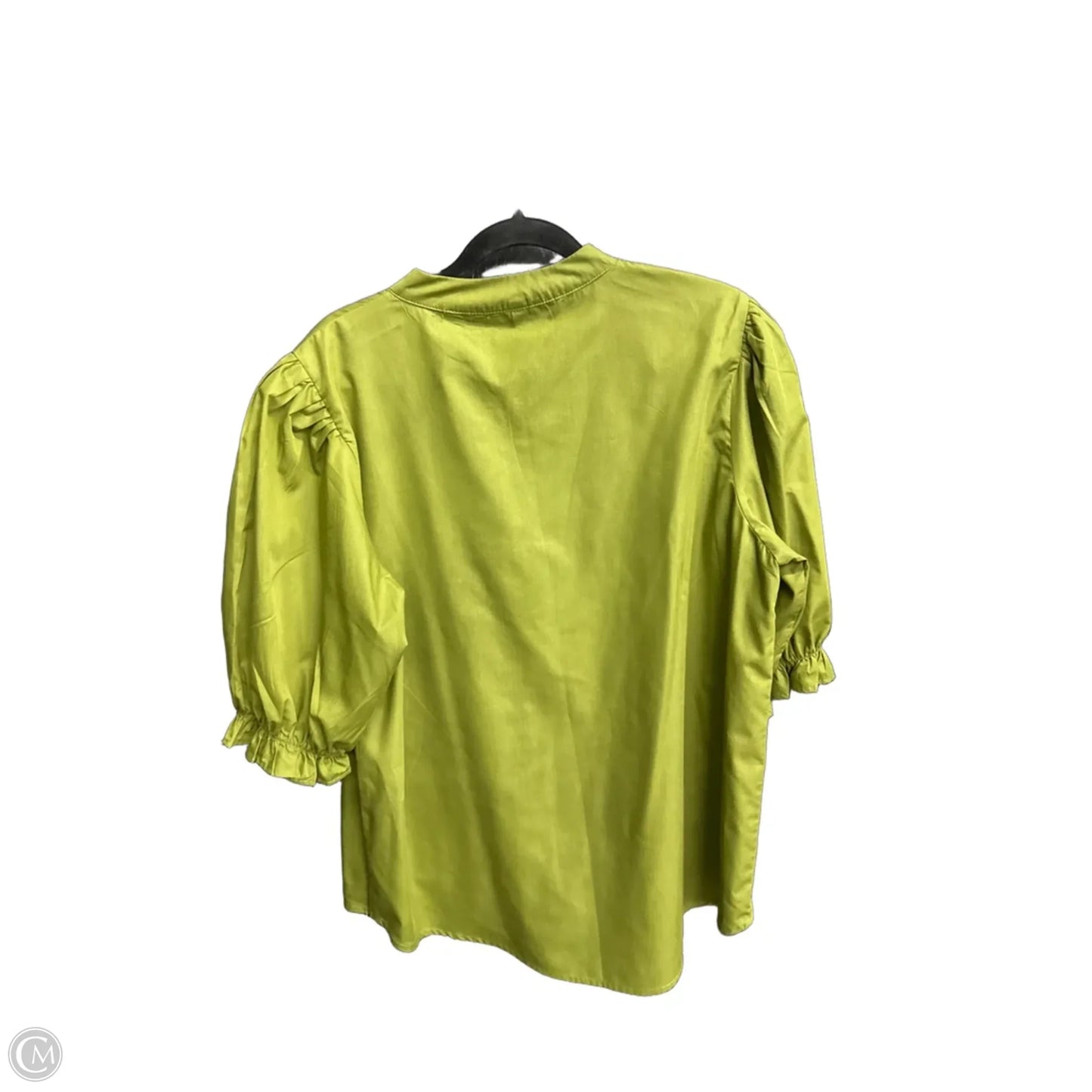Top Short Sleeve By Glam In Green, Size: L
