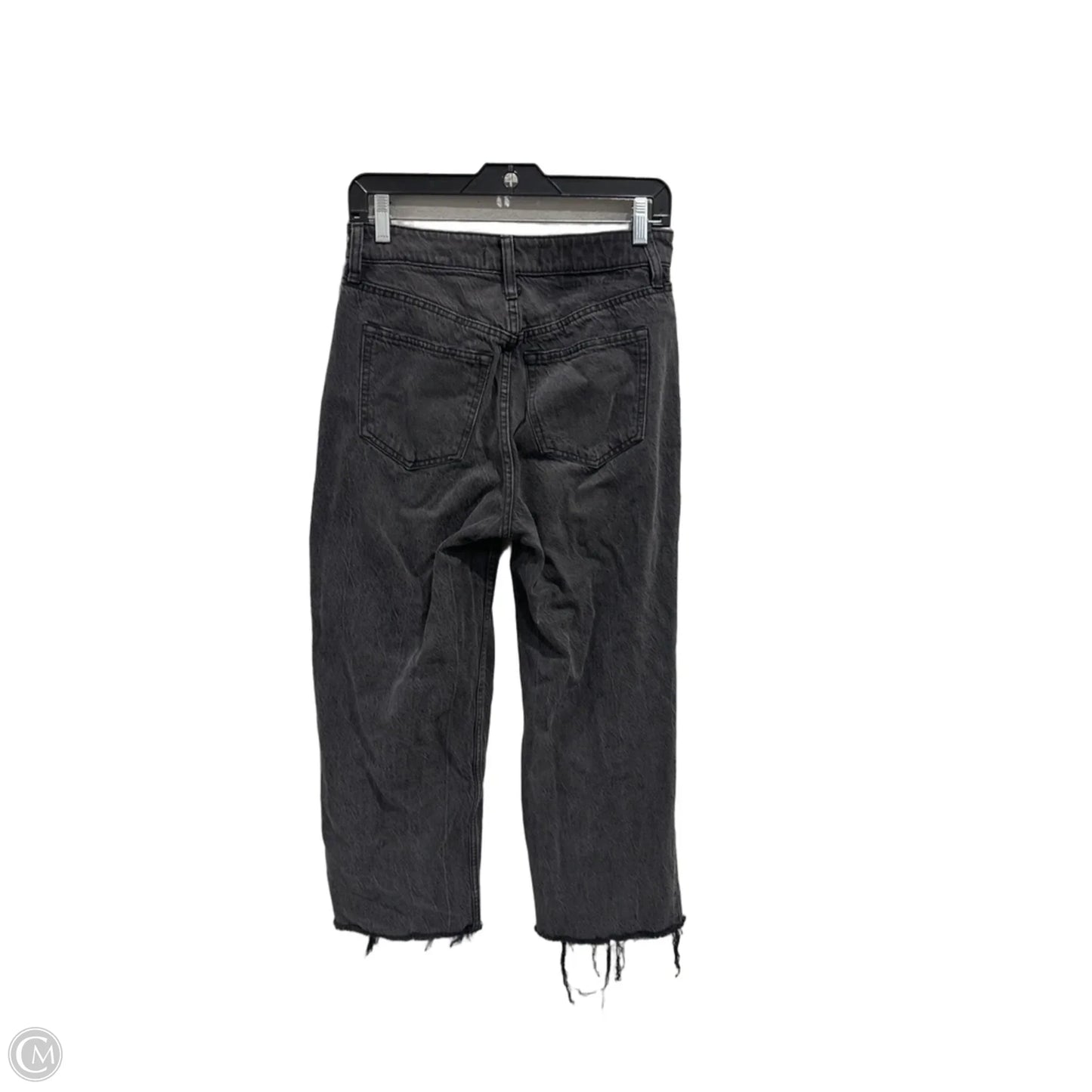 Jeans Wide Leg By Abercrombie And Fitch In Black Denim, Size: 2
