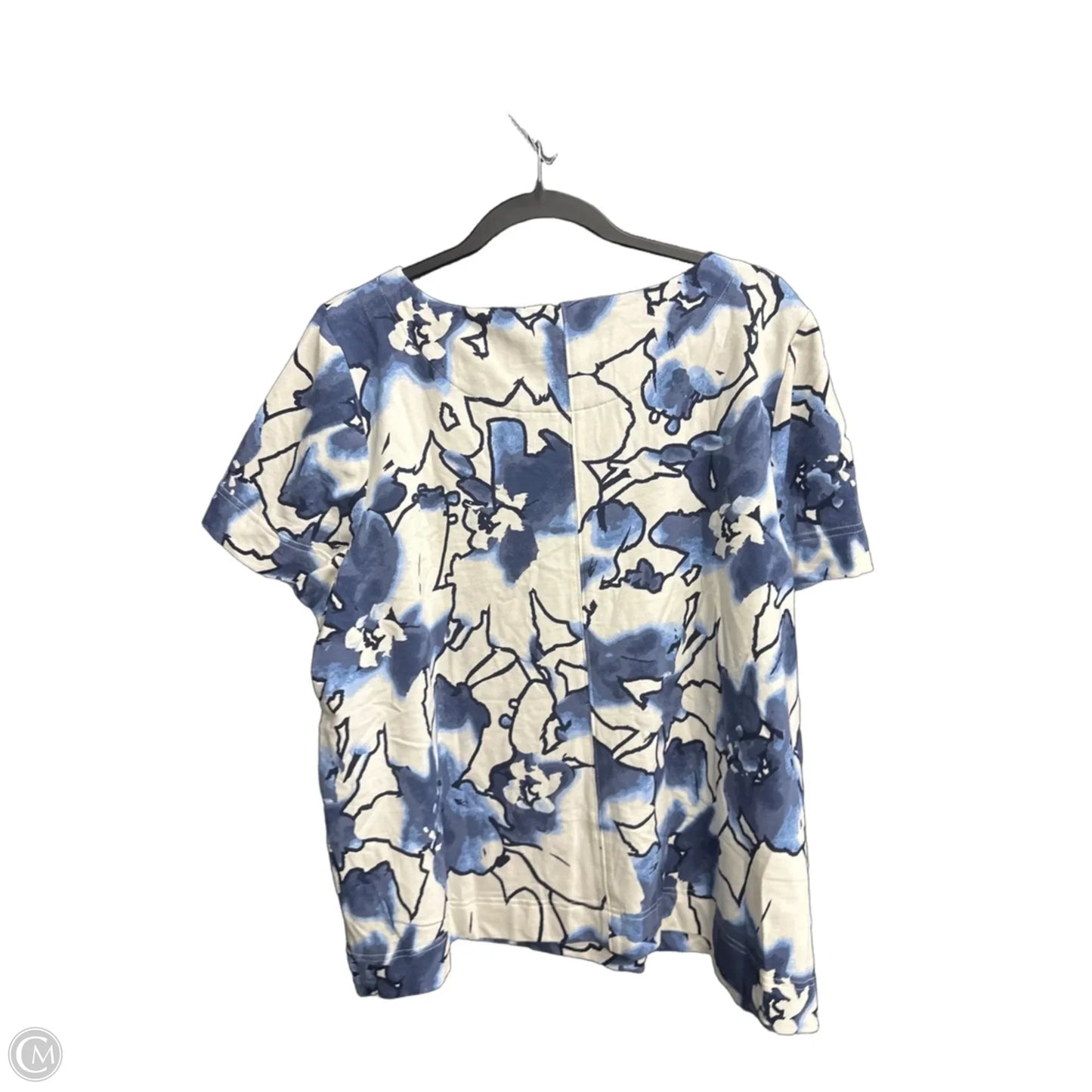 Top Short Sleeve By Chicos In Navy, Size: Xl
