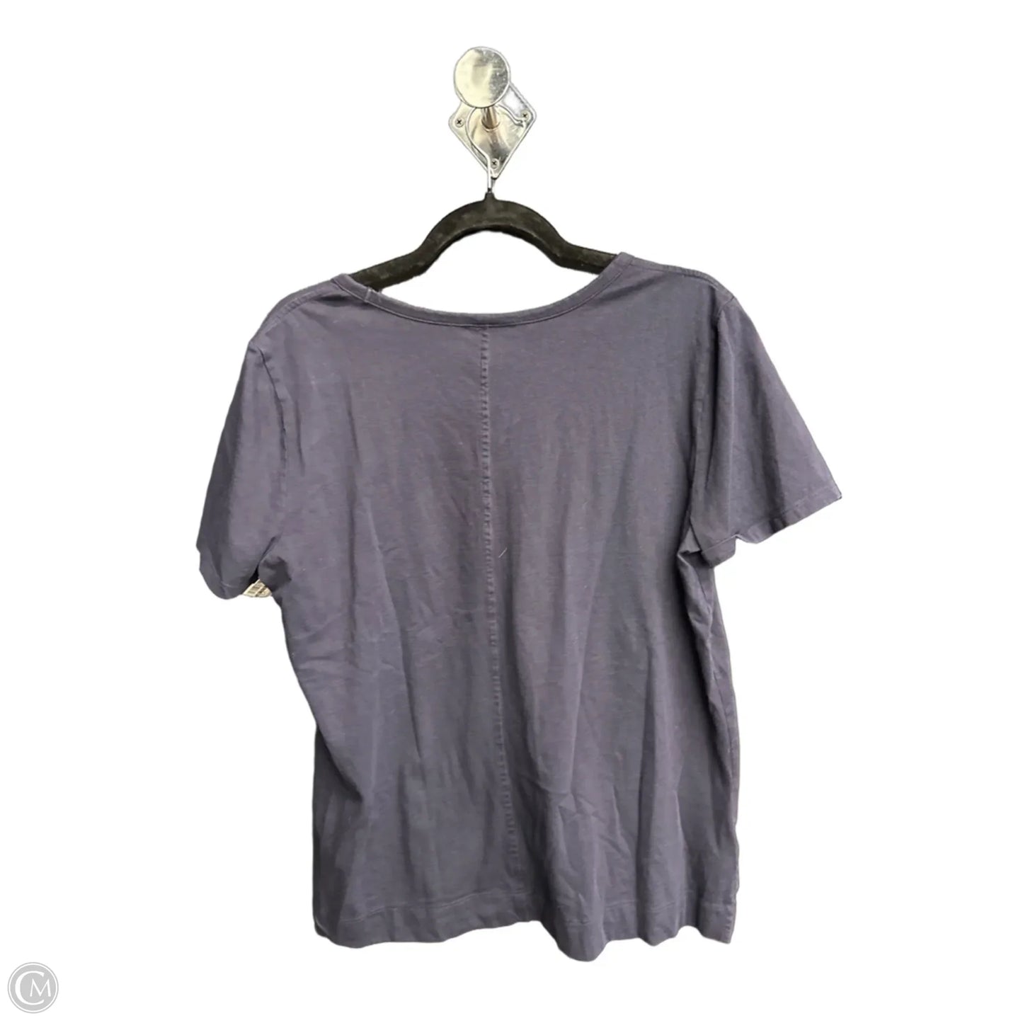 Top Short Sleeve By Ann Taylor In Navy, Size: L