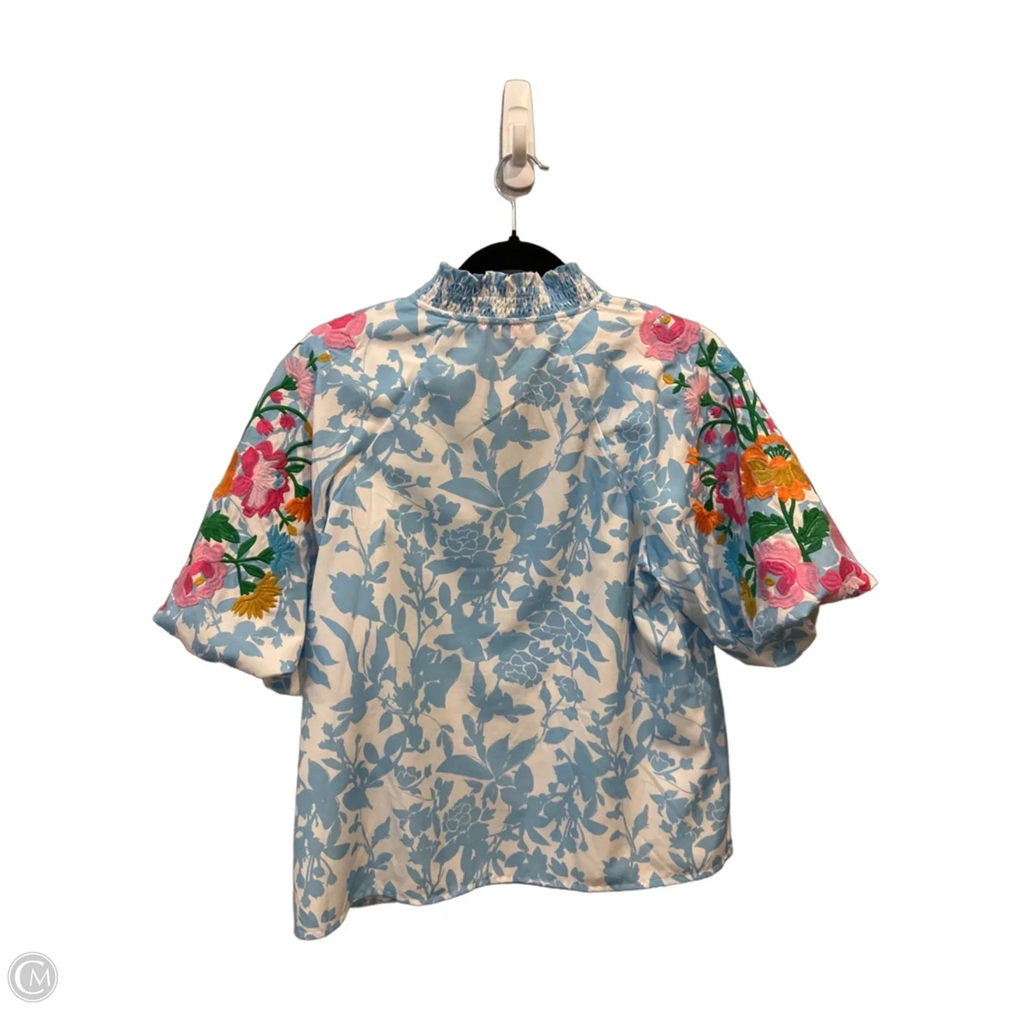 Top Short Sleeve By Thml In Blue, Size: S