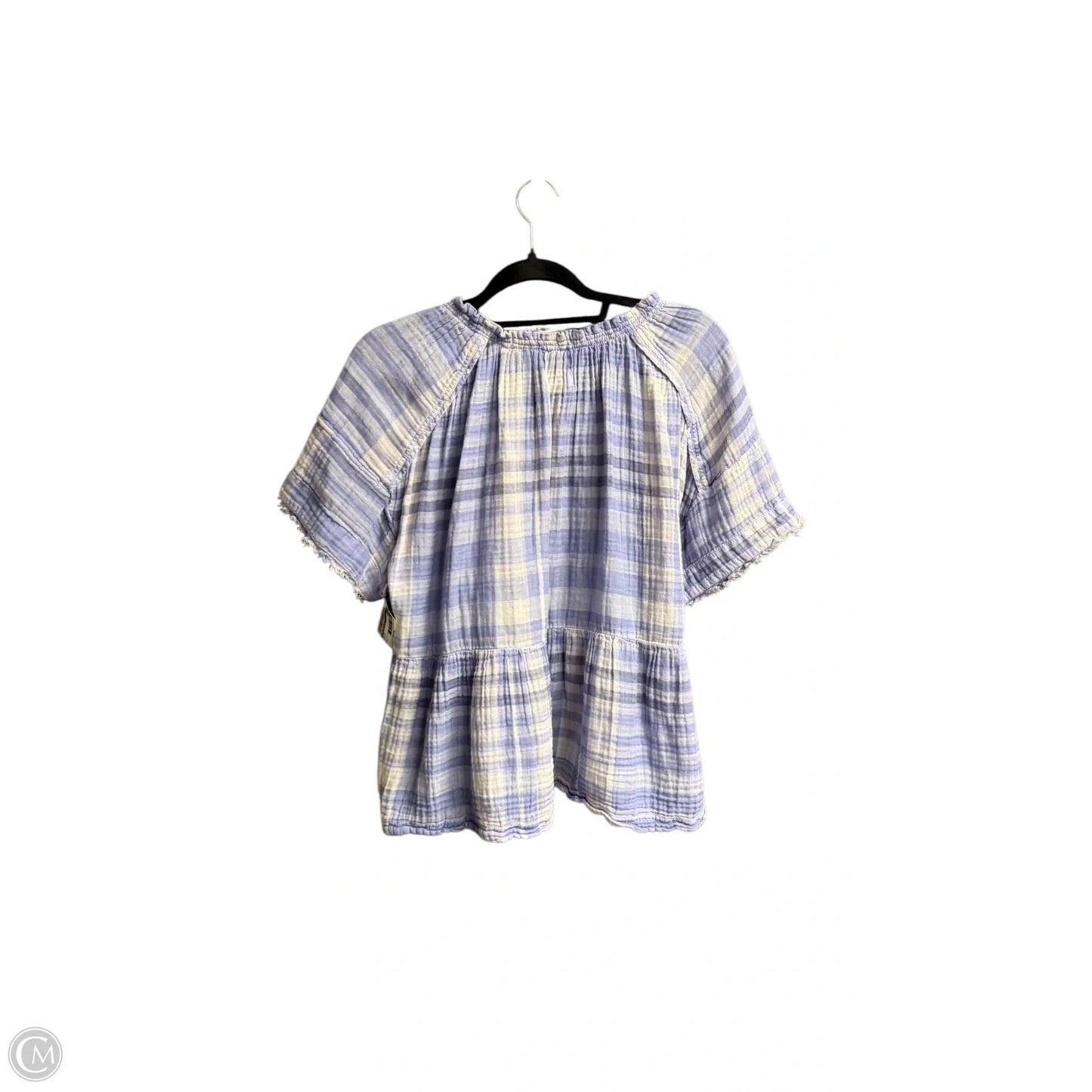 Top Short Sleeve By Anthropologie In Purple, Size: S