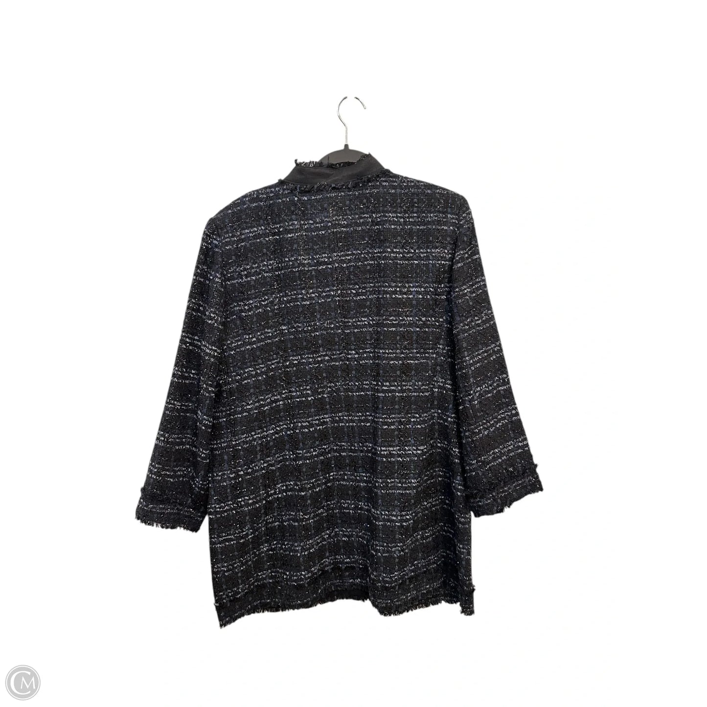 Blazer By Ann Taylor In Black & Blue, Size: 18