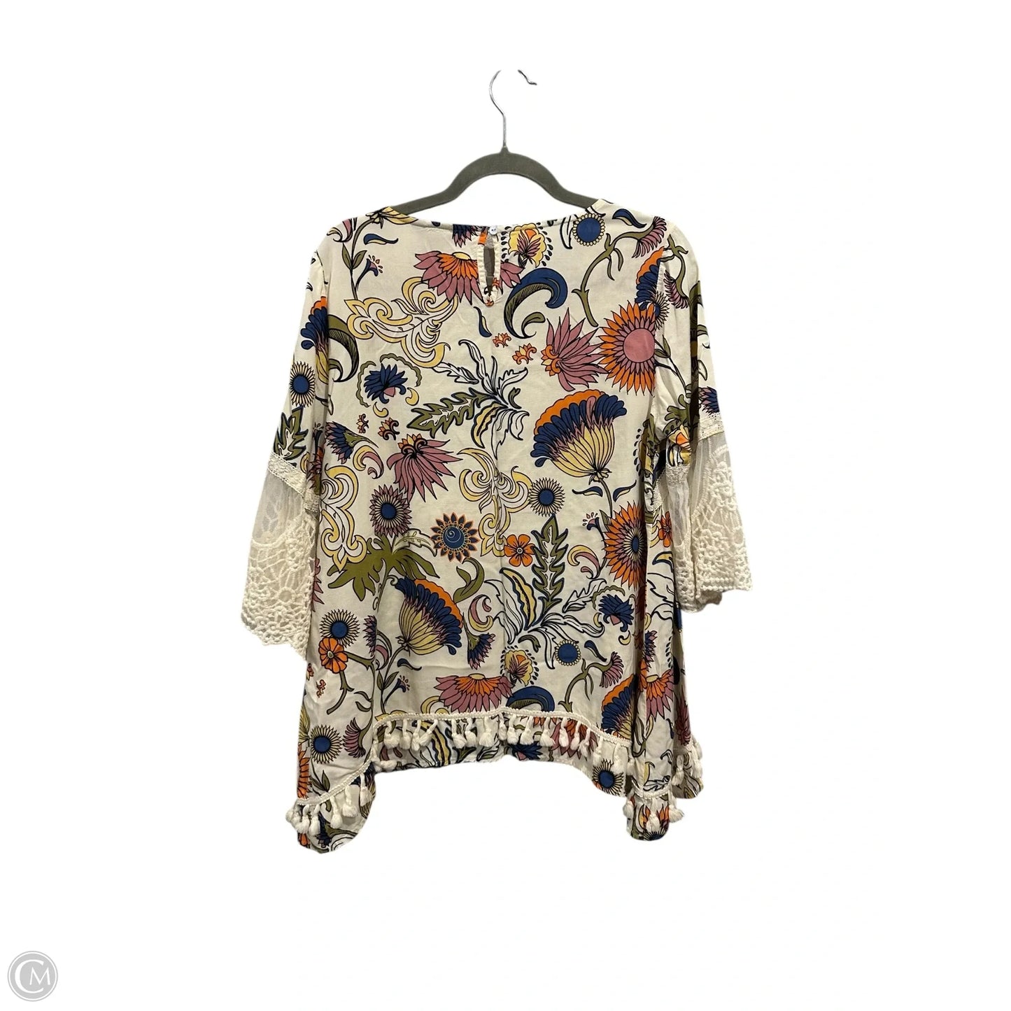 Top Long Sleeve By Multiples In Floral Print, Size: L