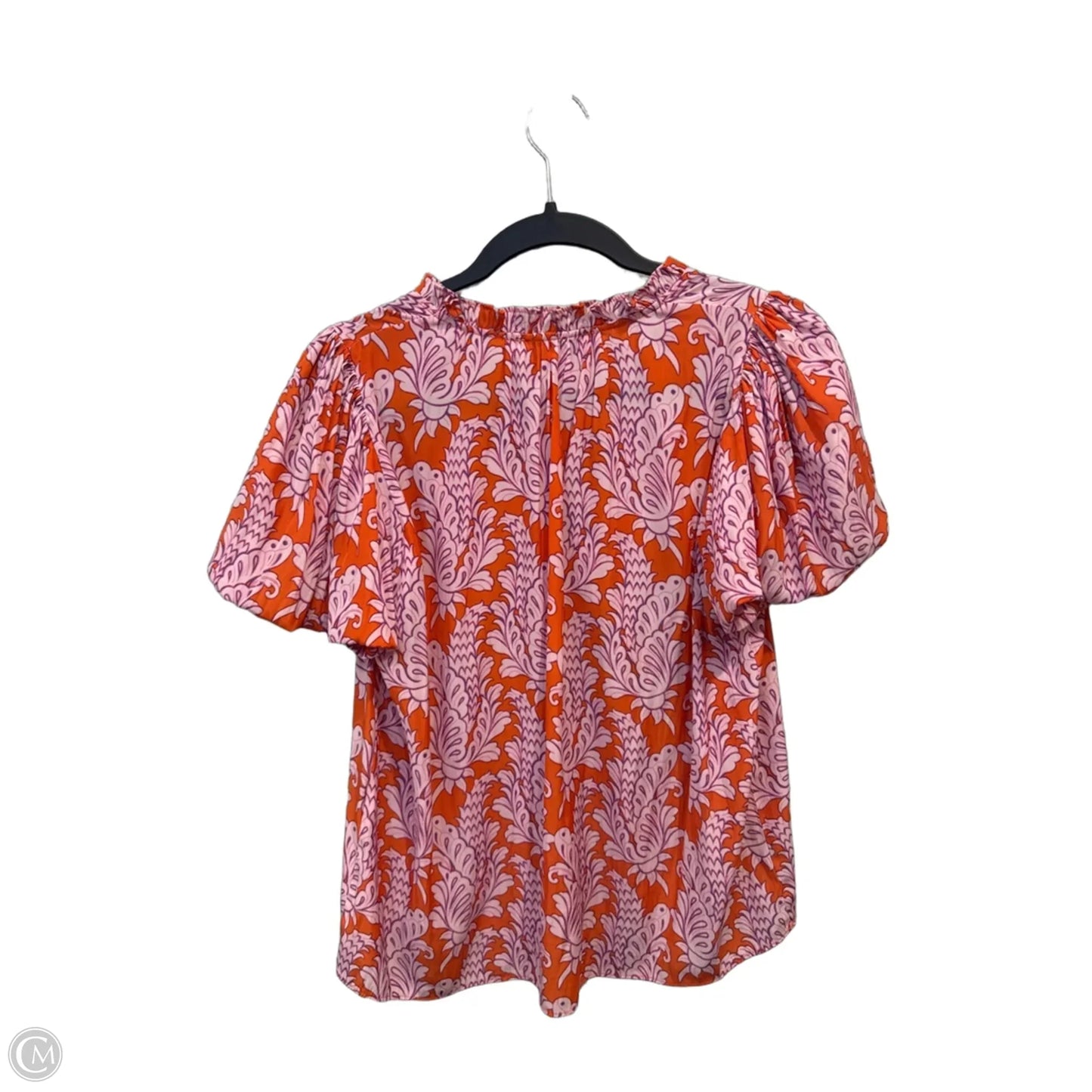 Top Short Sleeve By Rose And Olive In Orange & Purple, Size: S
