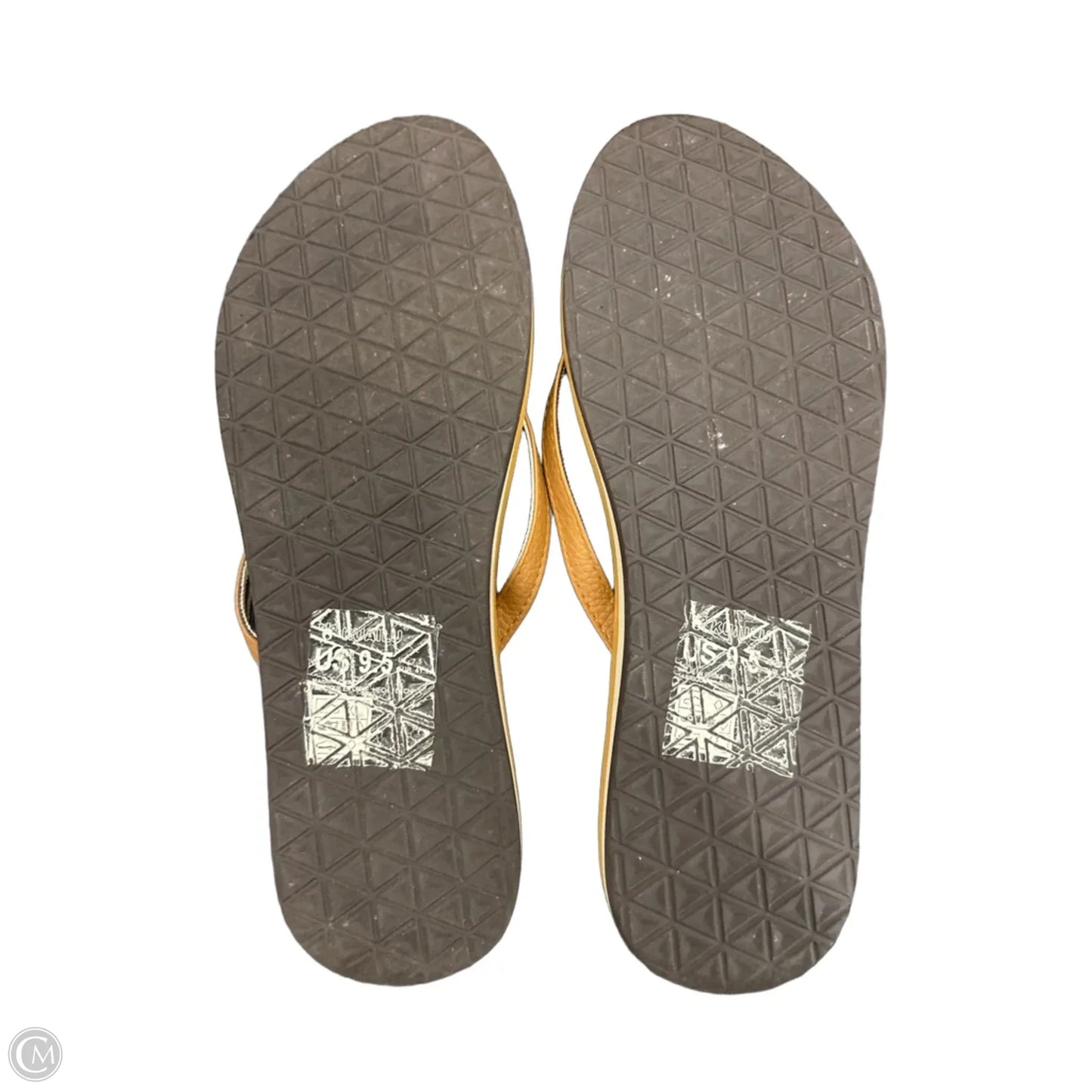 Sandals Flip Flops By Clothes Mentor In Brown, Size: 9.5
