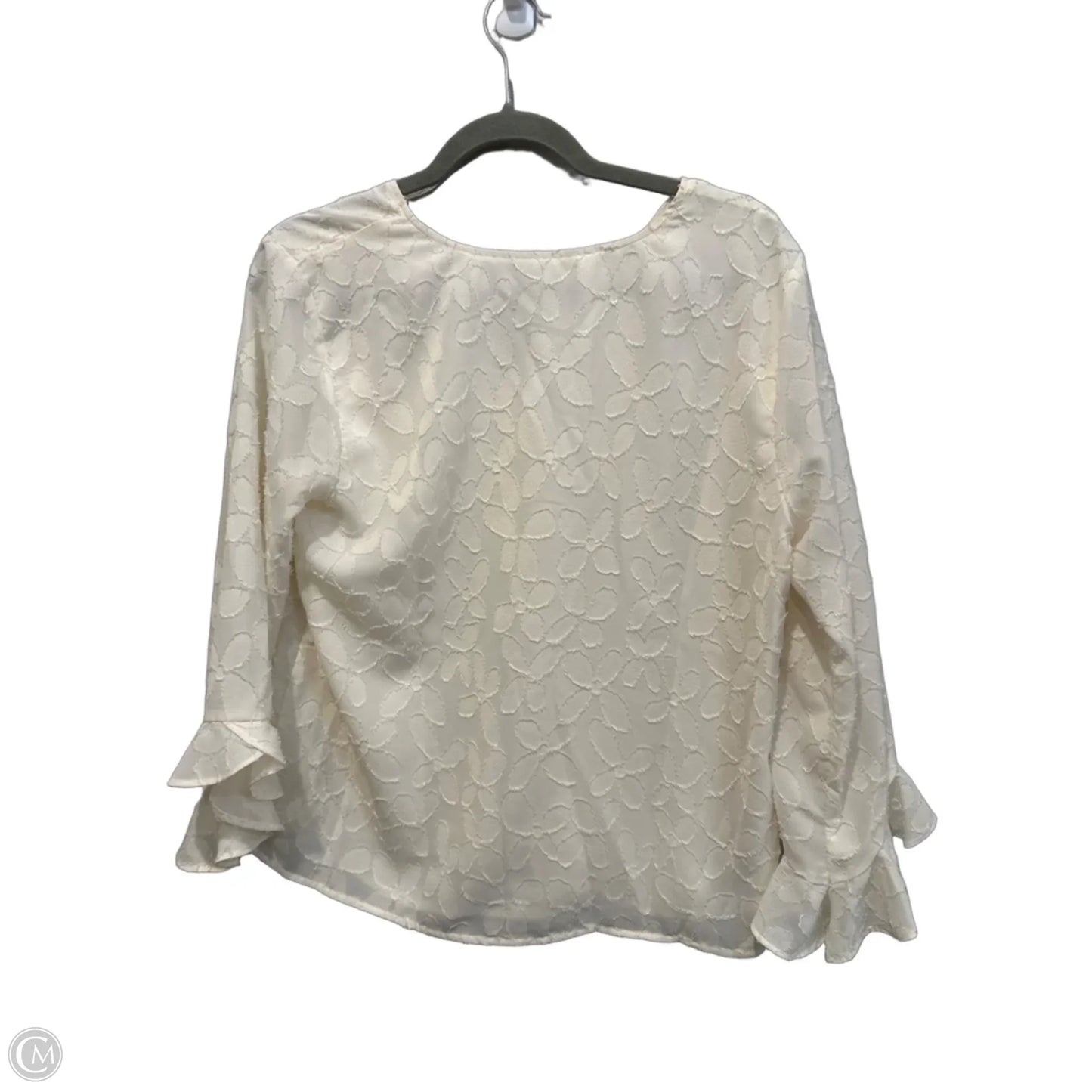 Top Long Sleeve By Loft In Cream, Size: M