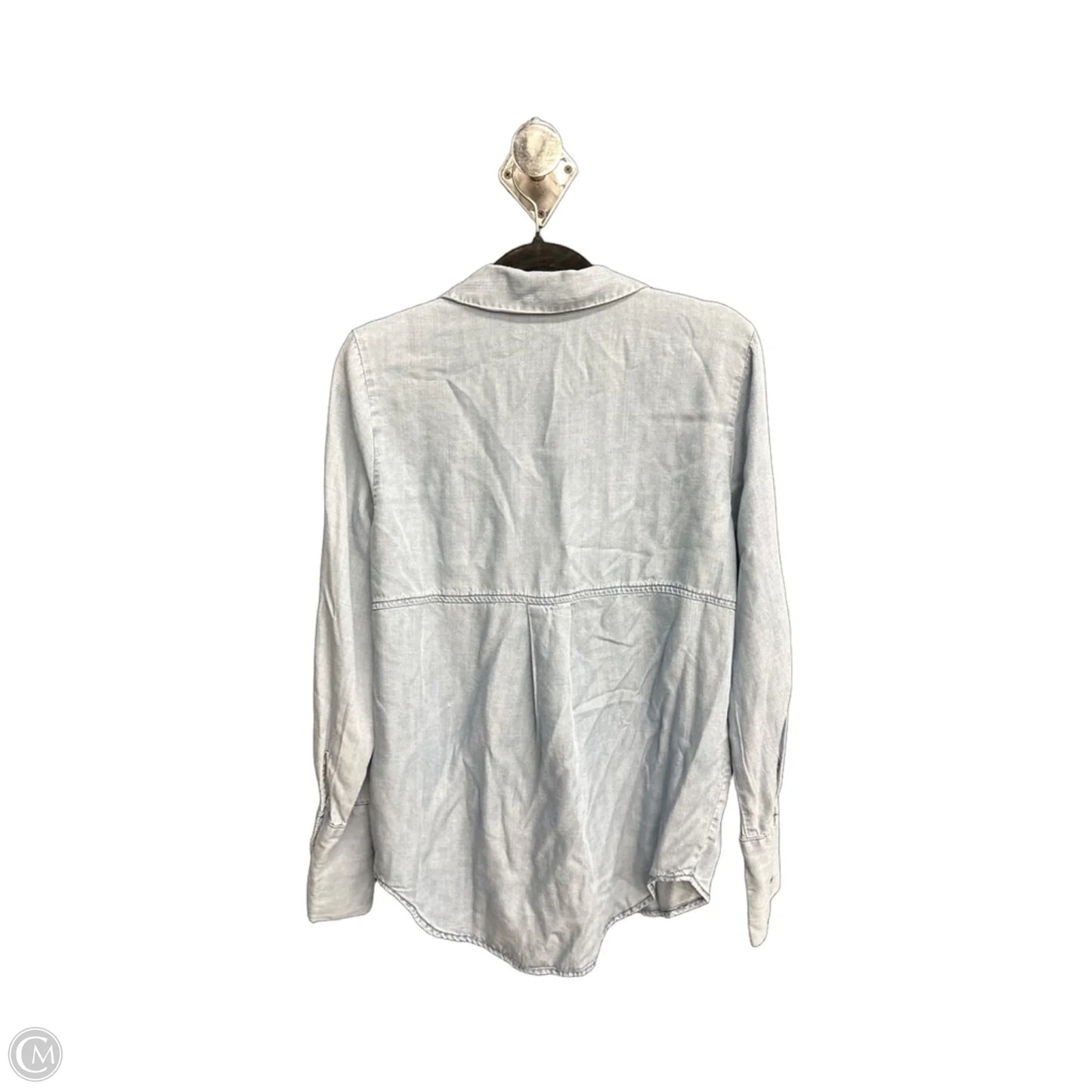 Top Long Sleeve By Who What Wear In Blue, Size: Xs