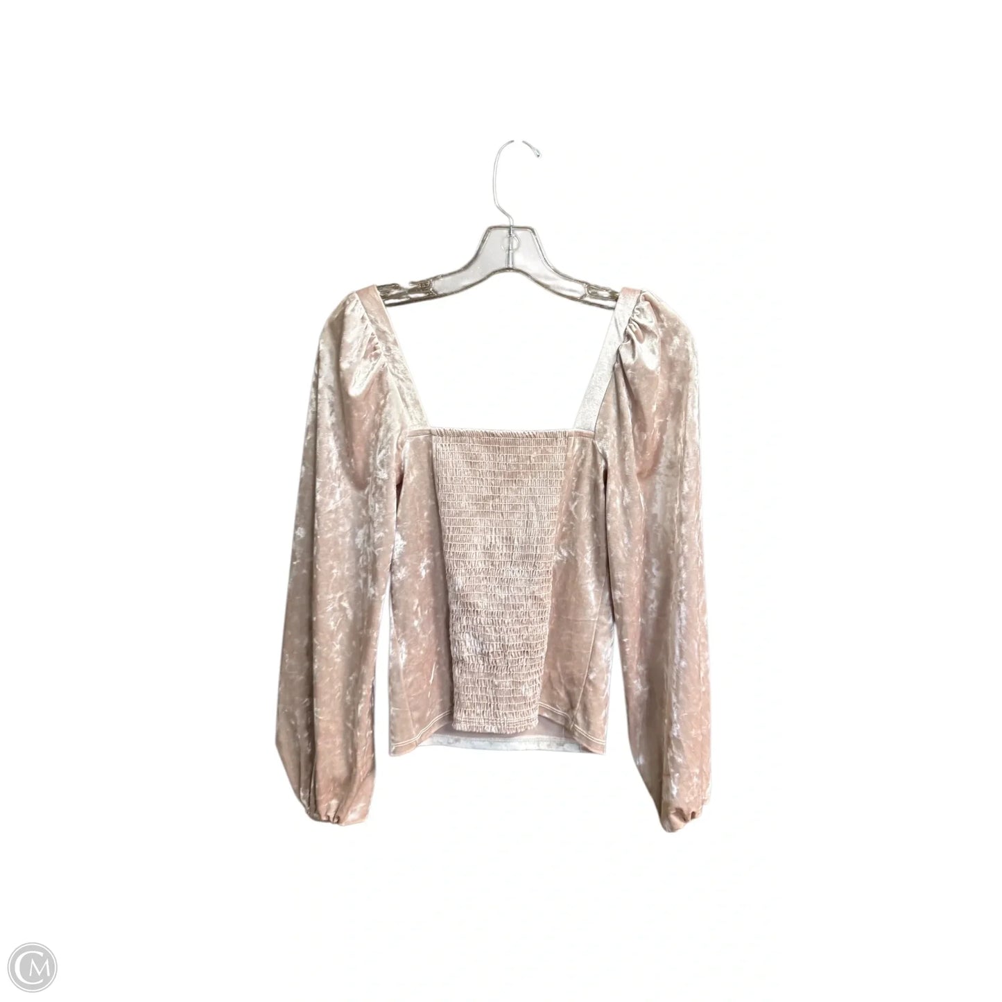 Top Long Sleeve By Anthropologie In Beige, Size: S