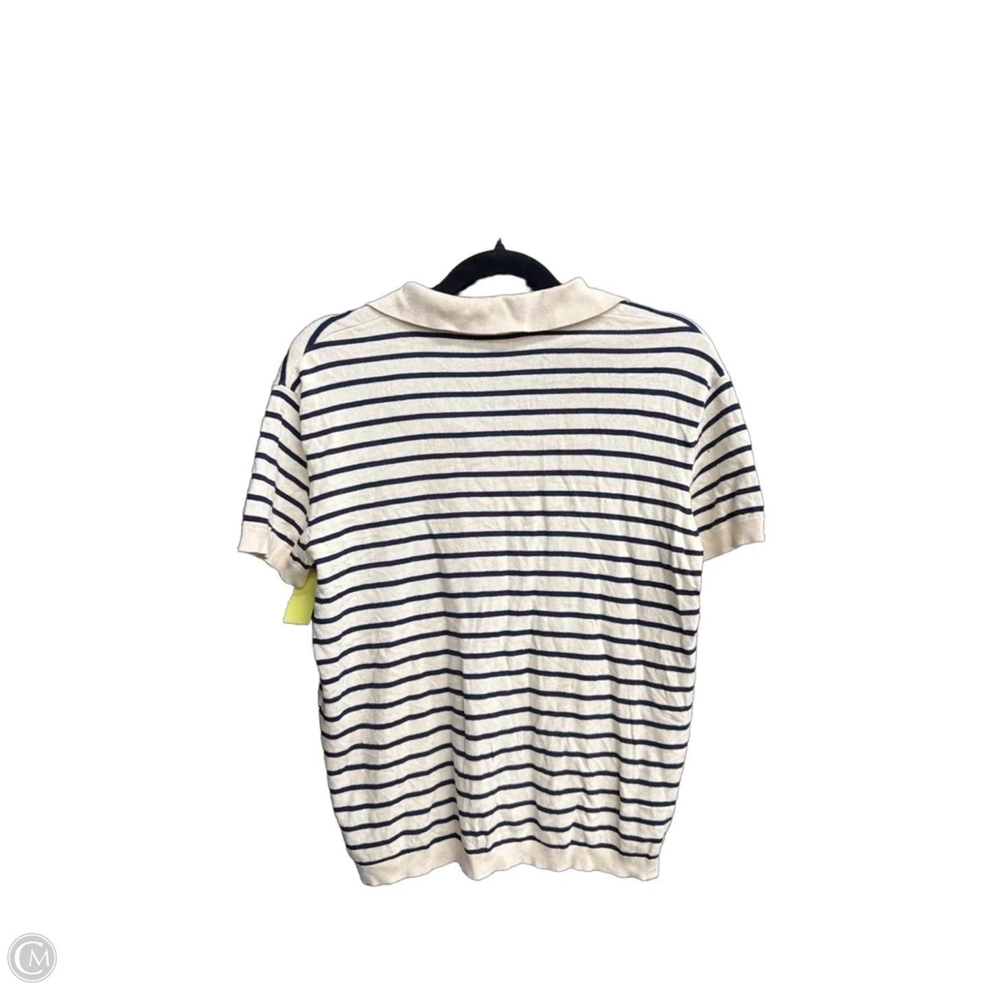 Top Short Sleeve By Zara In Striped Pattern, Size: S