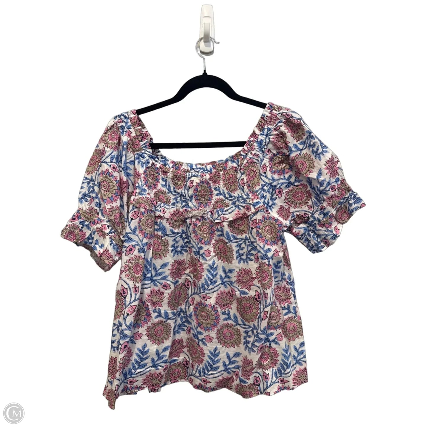 Top Short Sleeve By Ivy Jane In Floral Print, Size: S