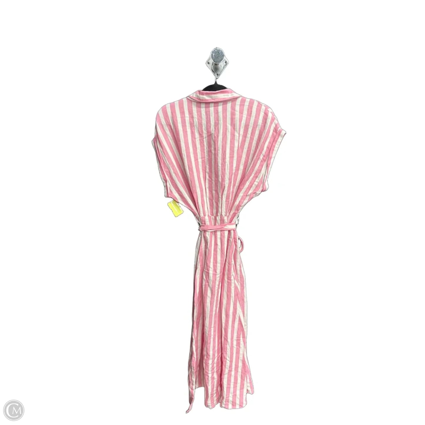 Dress Casual Midi By Loft In Striped Pattern, Size: M