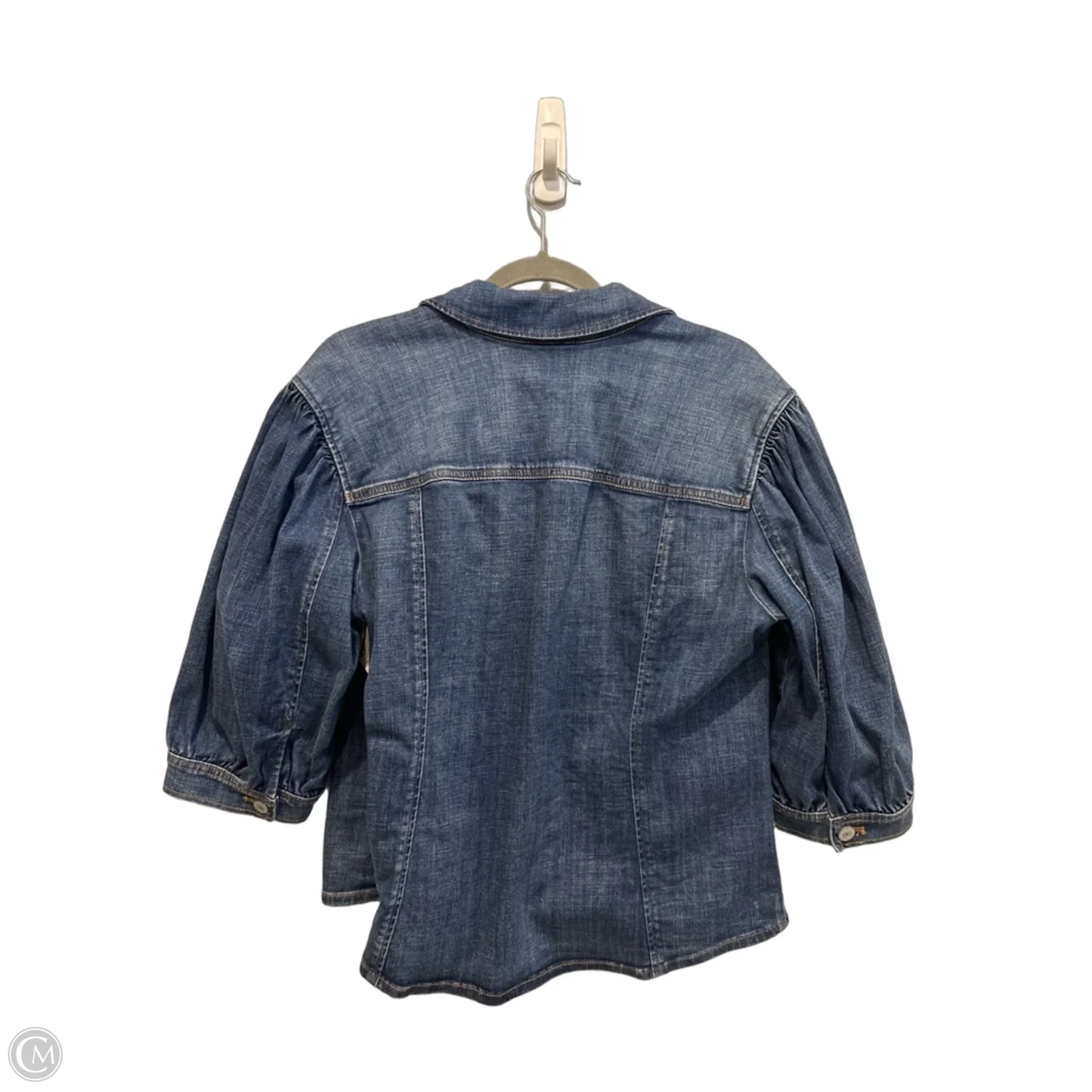 Jacket Denim By Chicos In Blue Denim, Size: L