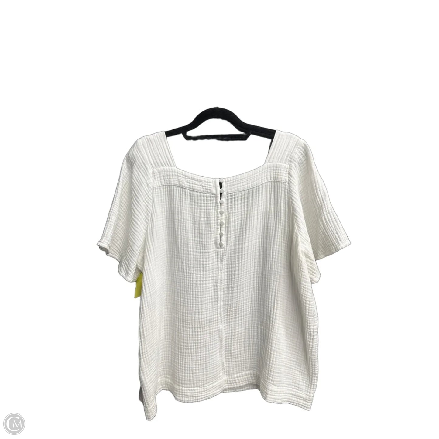 Top Short Sleeve By Madewell In White, Size: L