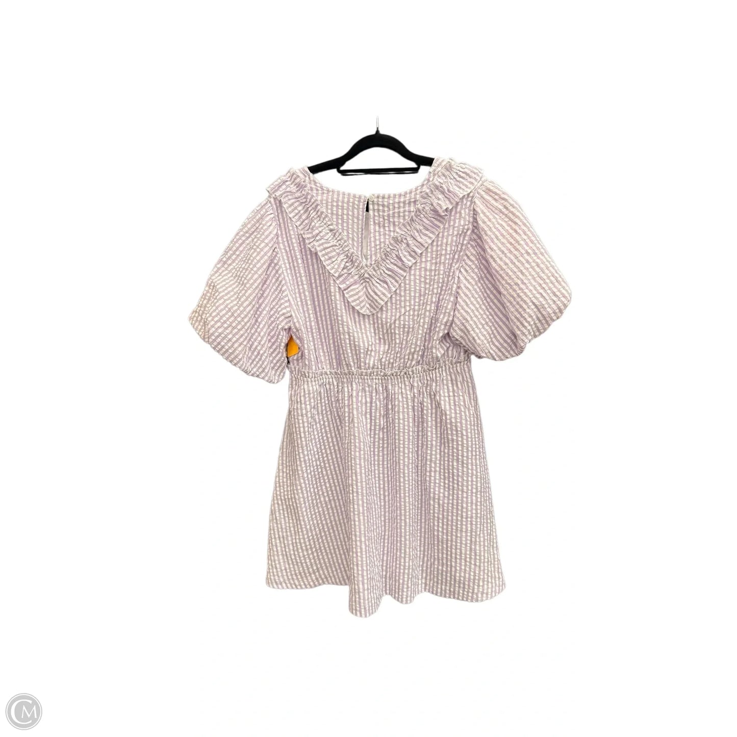 Dress Casual Midi By &merci In Purple & White, Size: L