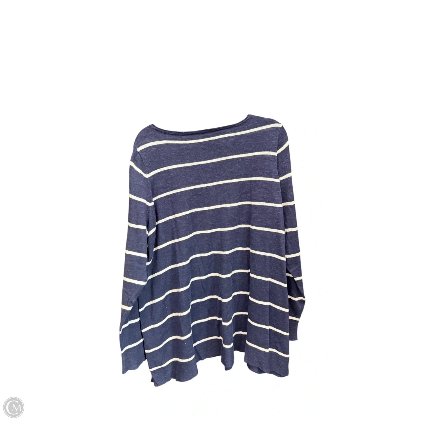 Top Long Sleeve By Eileen Fisher In Navy, Size: 2x