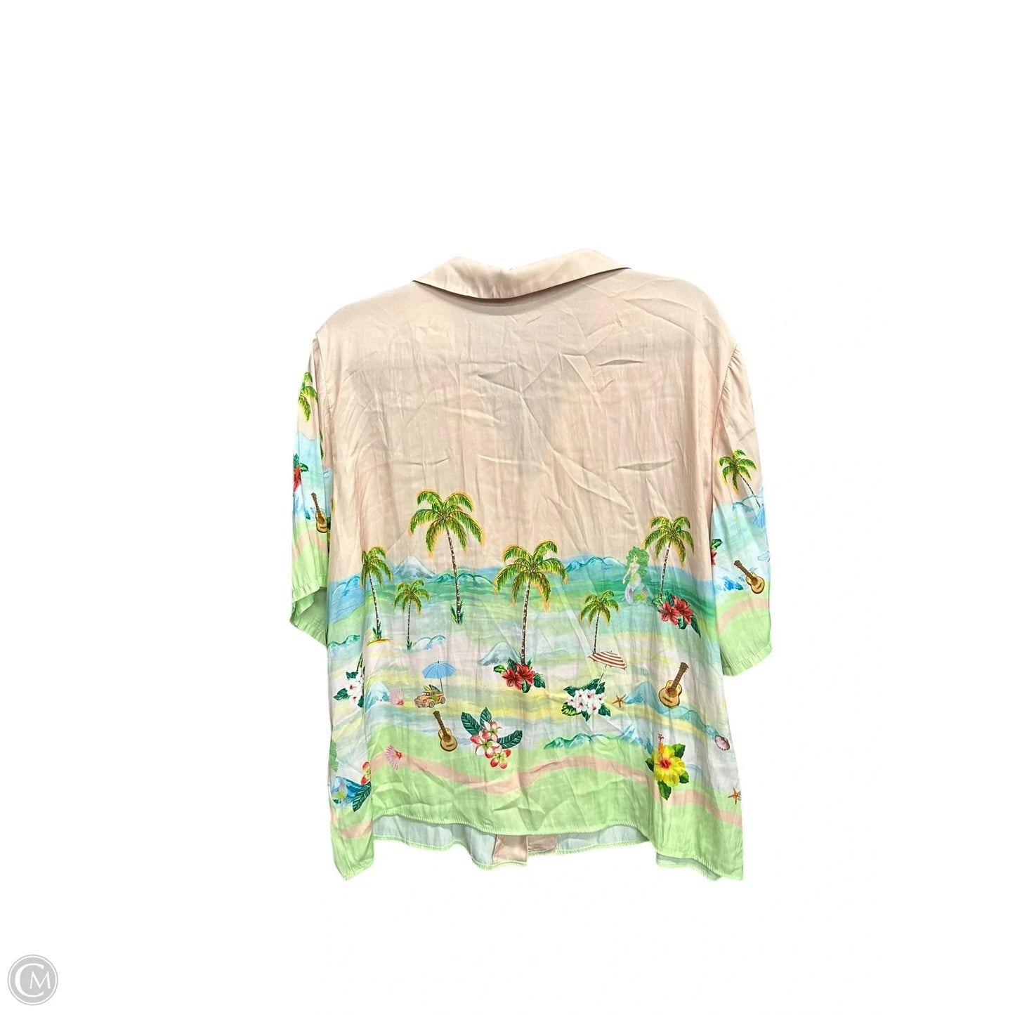 Top Short Sleeve By Rachel Zoe In Tropical Print, Size: Xl