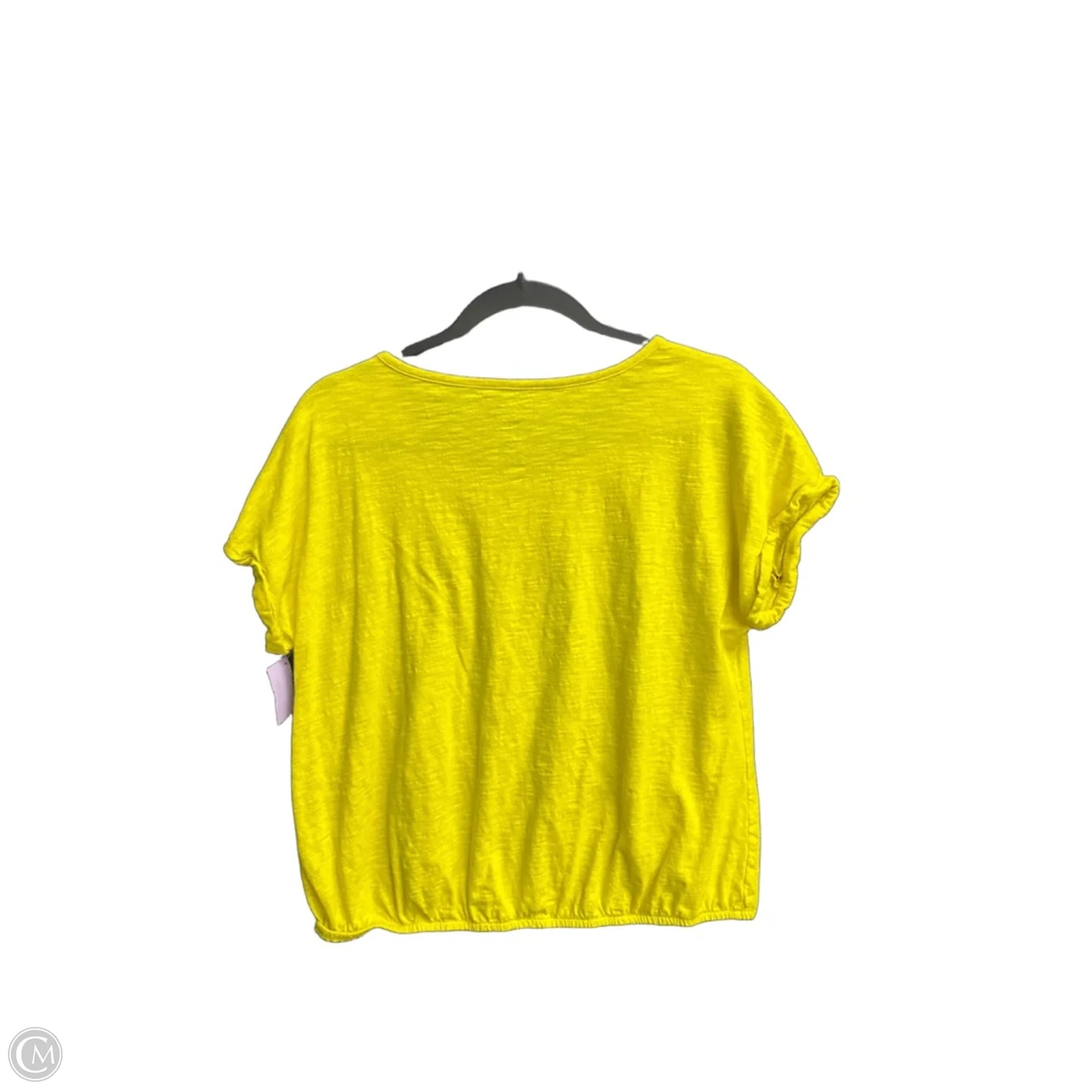 Top Short Sleeve By St Johns Bay In Yellow, Size: M