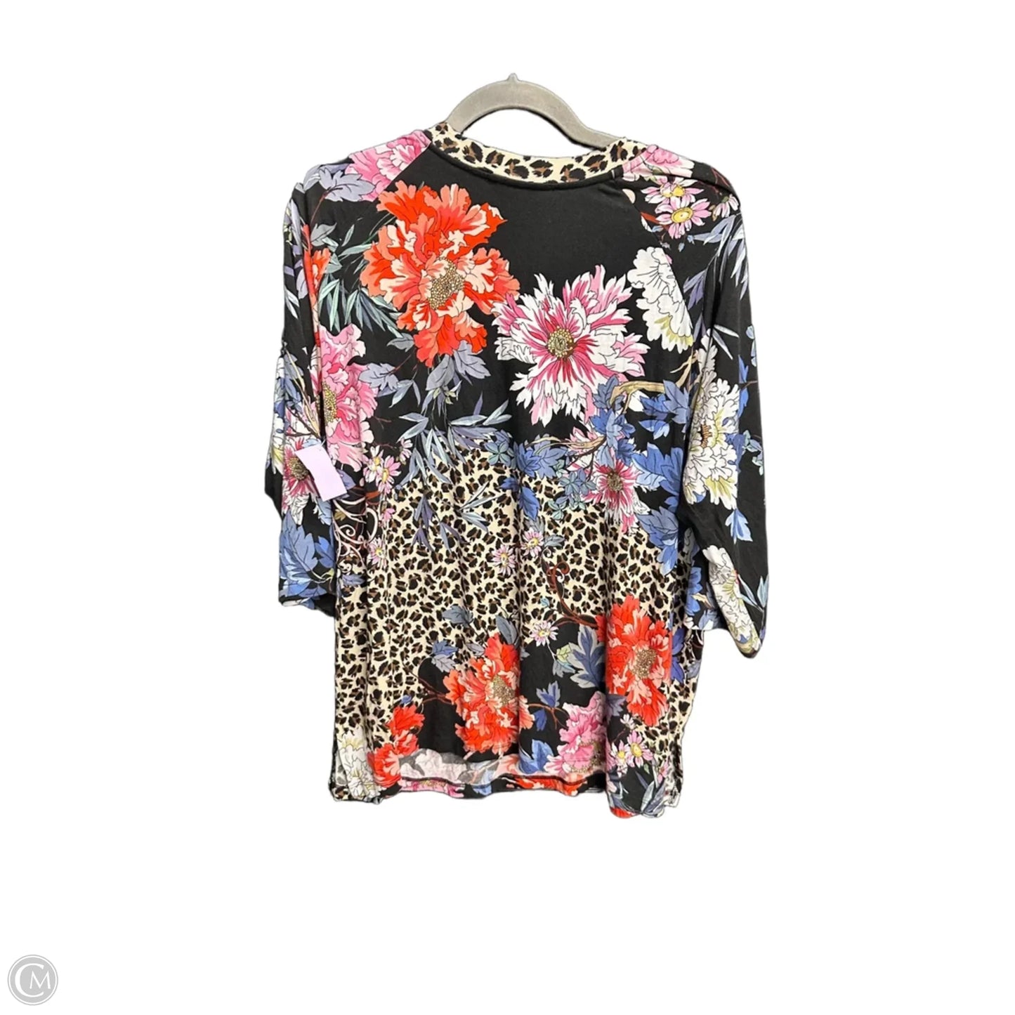 Top 3/4 Sleeve By Johnny Was In Floral Print, Size: Xl