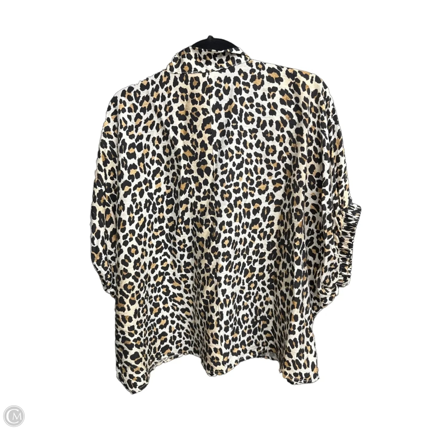 Top Short Sleeve By Entro In Leopard Print, Size: L