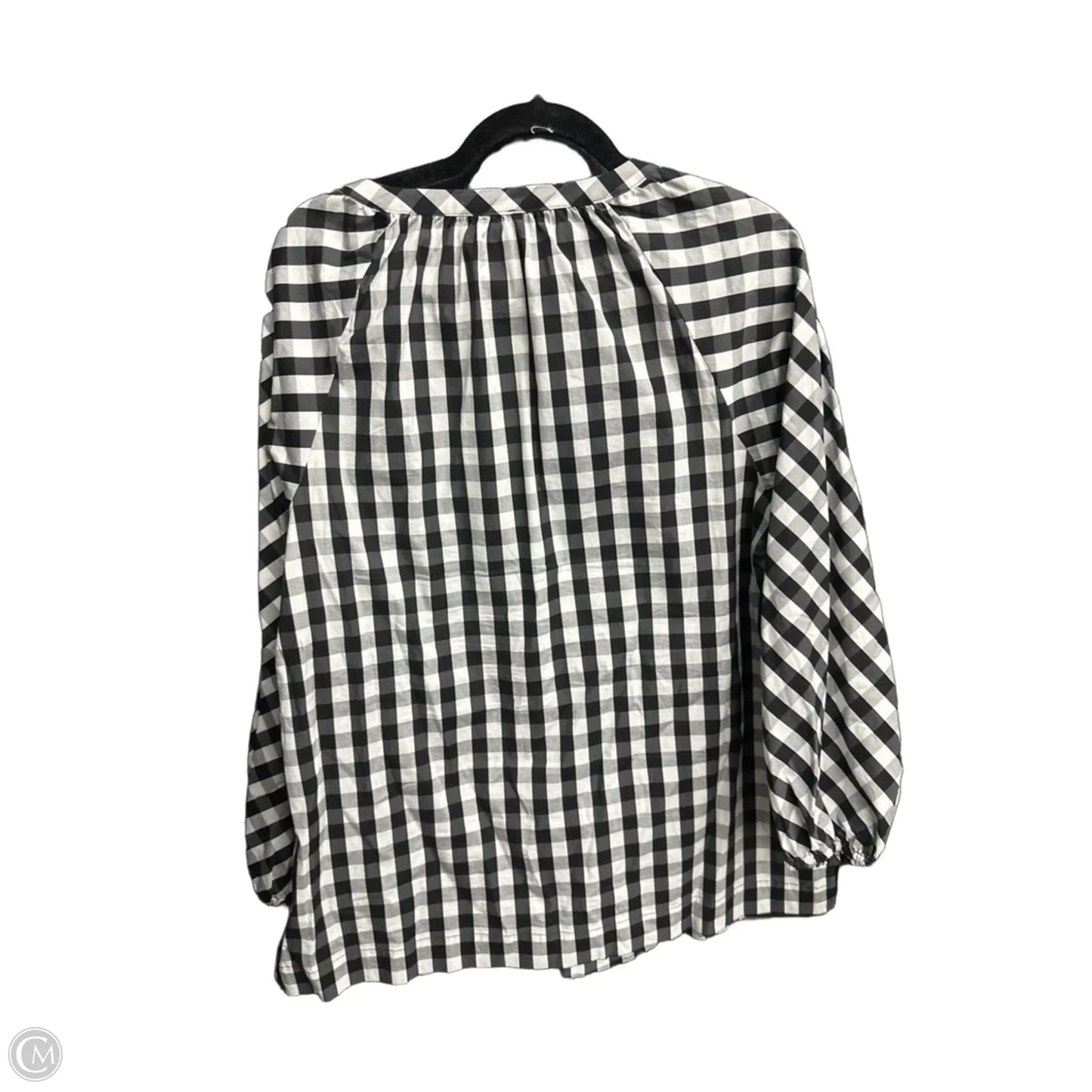 Top Long Sleeve By Chicos In Plaid Pattern, Size: L