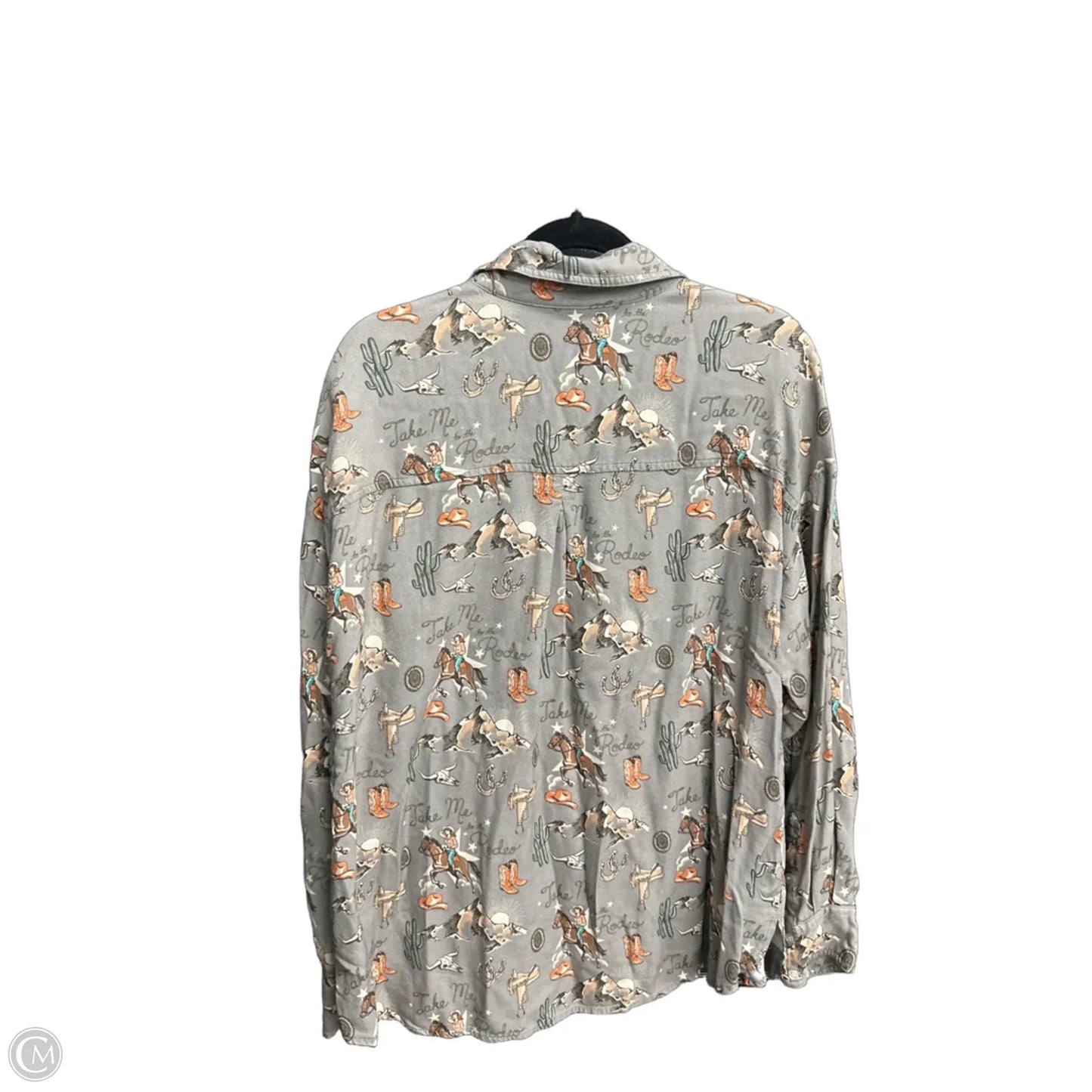 Top Long Sleeve By Clothes Mentor In Green, Size: M