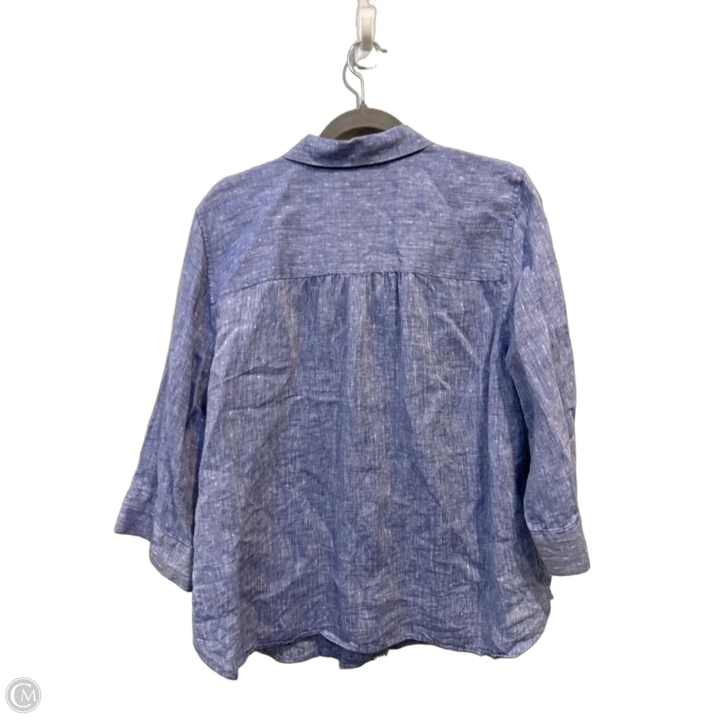 Top 3/4 Sleeve By Chicos In Blue, Size: Xl