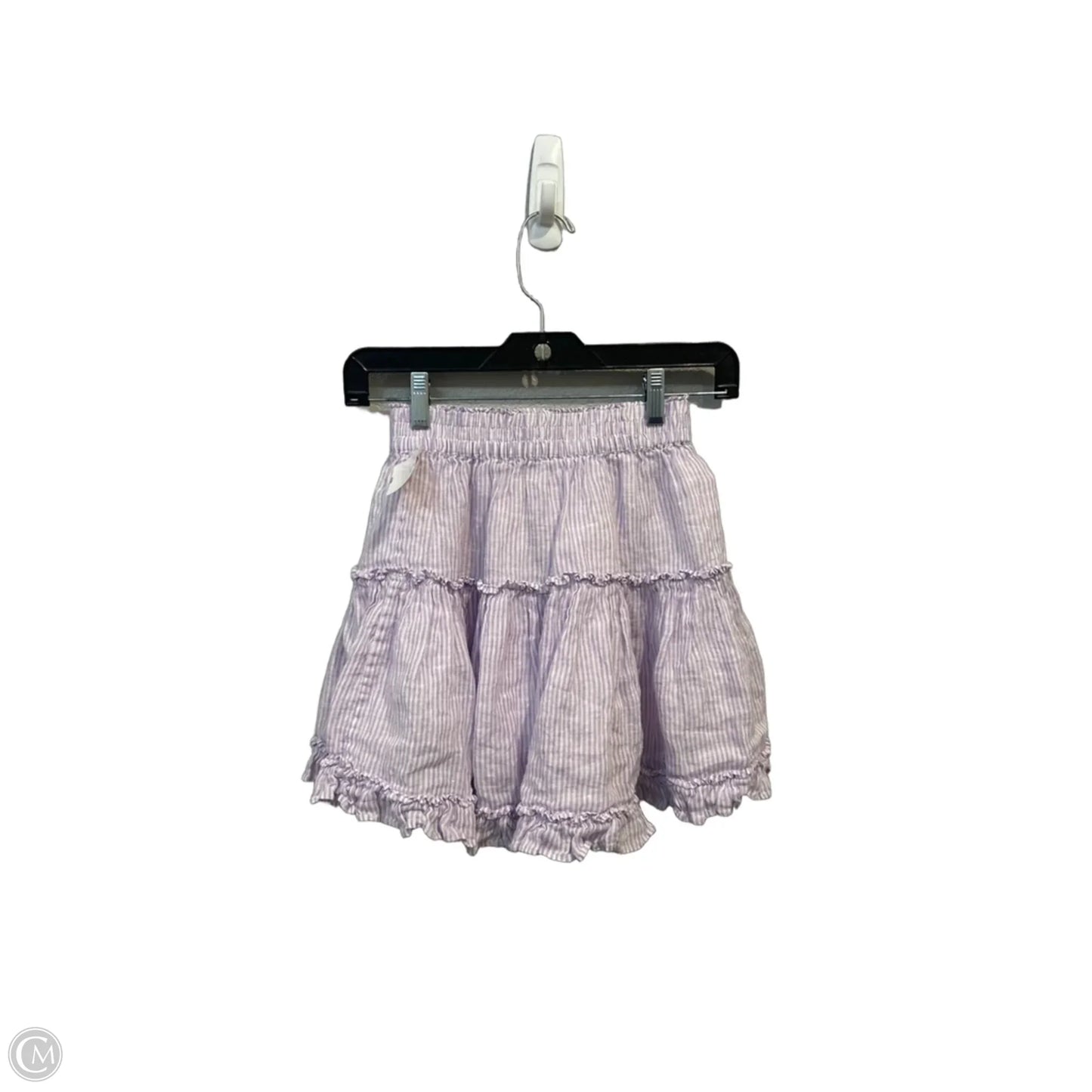 Skirt Mini & Short By Clothes Mentor In Striped Pattern, Size: 0