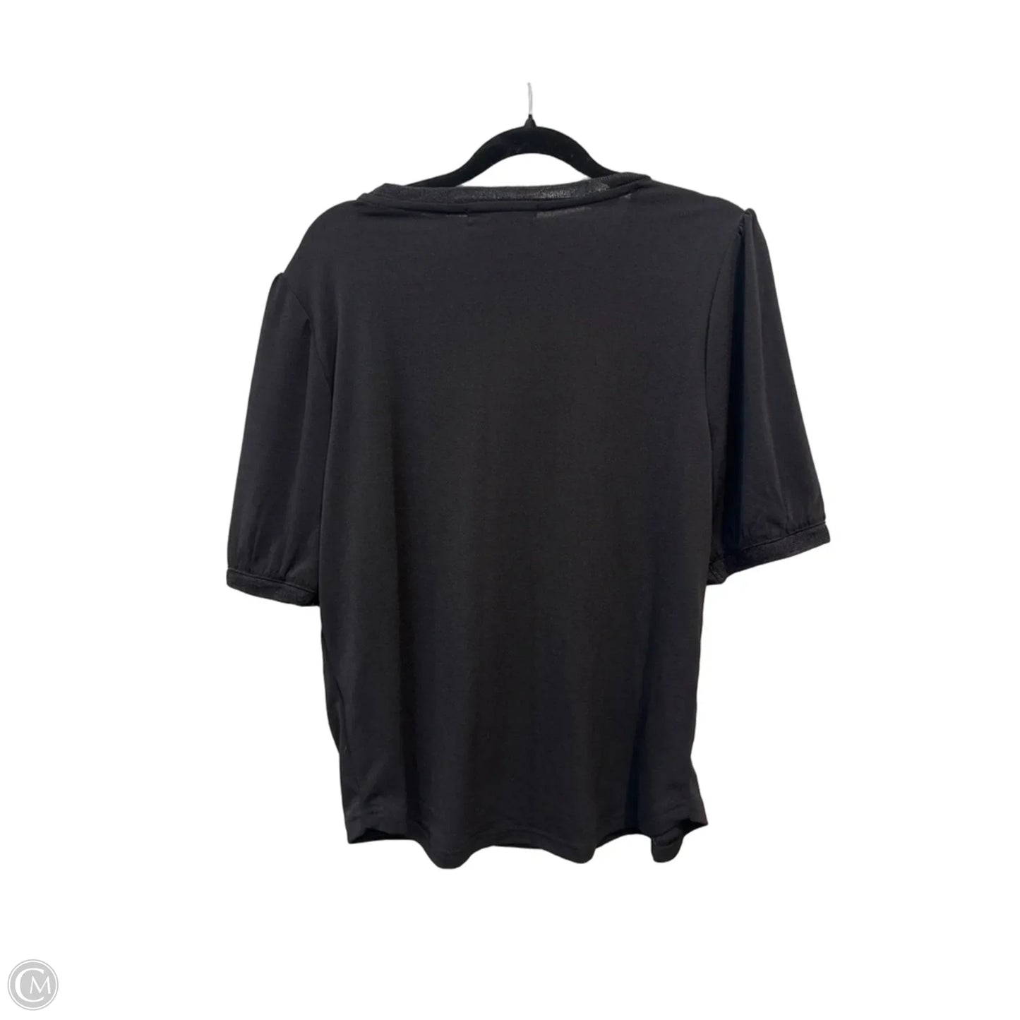 Top Short Sleeve By Banana Republic In Black, Size: M