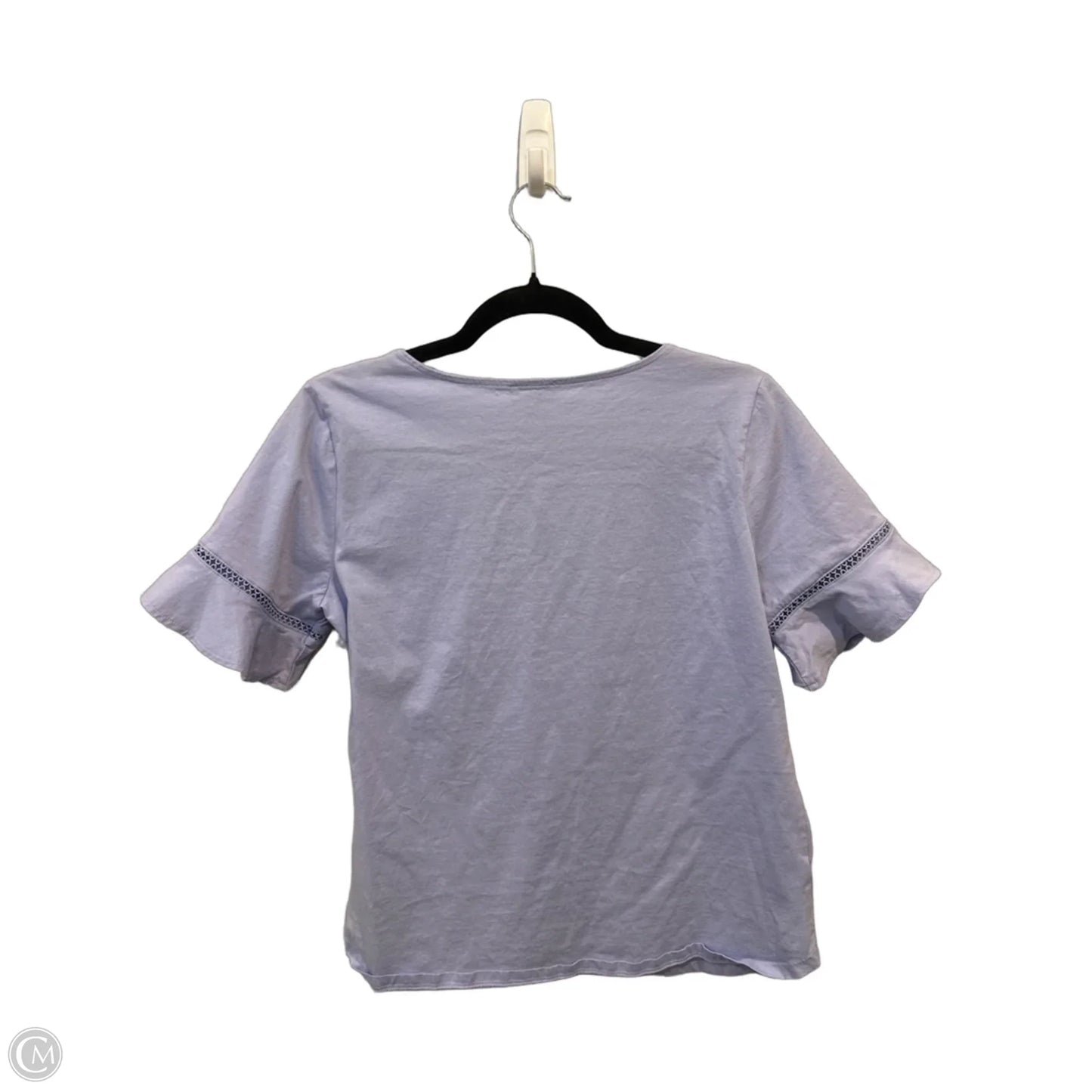 Top Short Sleeve By Ann Taylor In Purple, Size: Mp