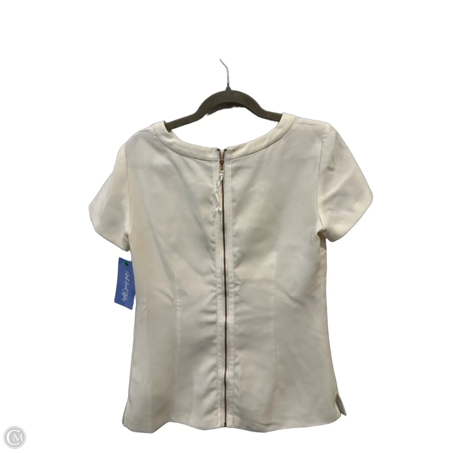 Top Short Sleeve By Banana Republic In White, Size: S