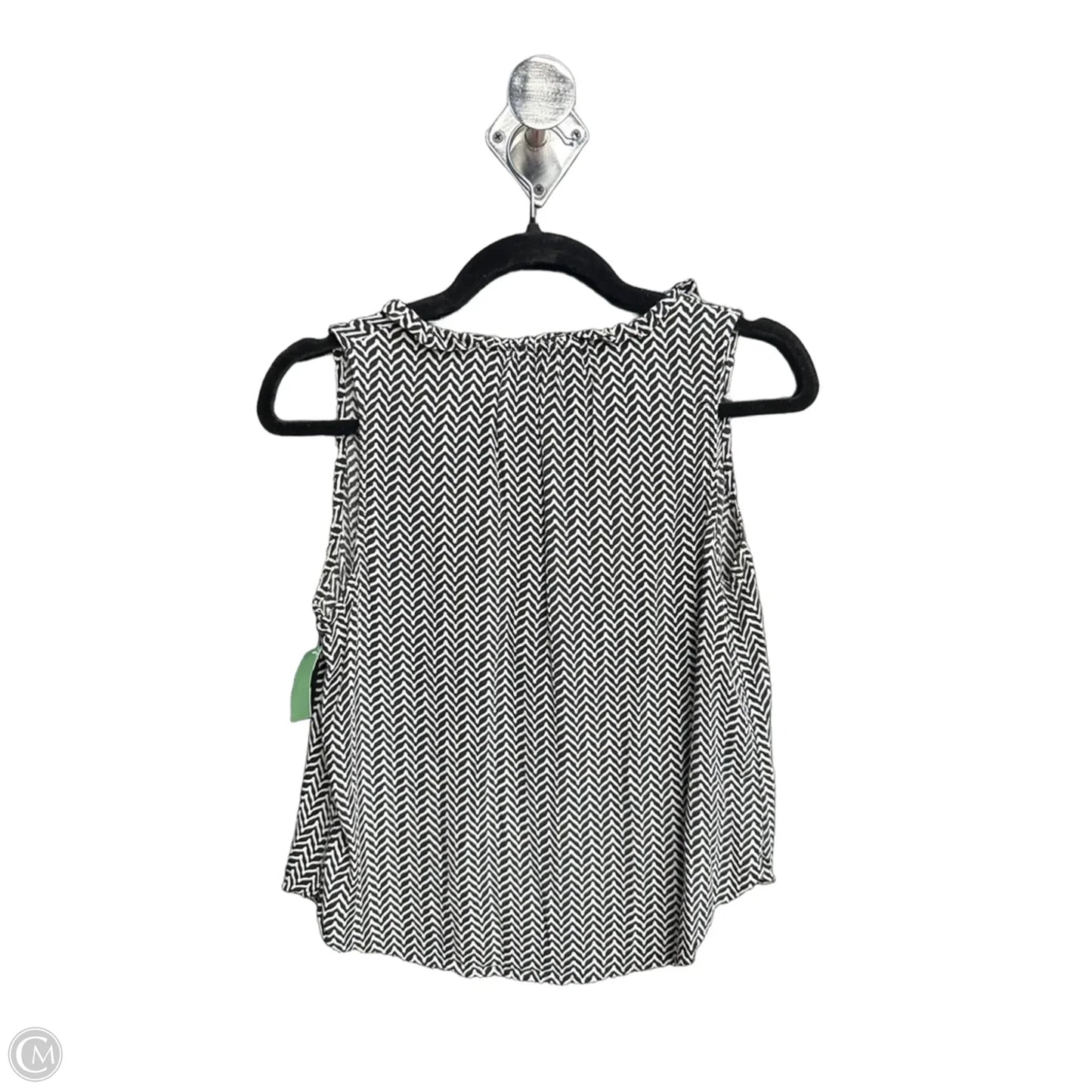 Top Sleeveless By Loft In Black & White, Size: Xs