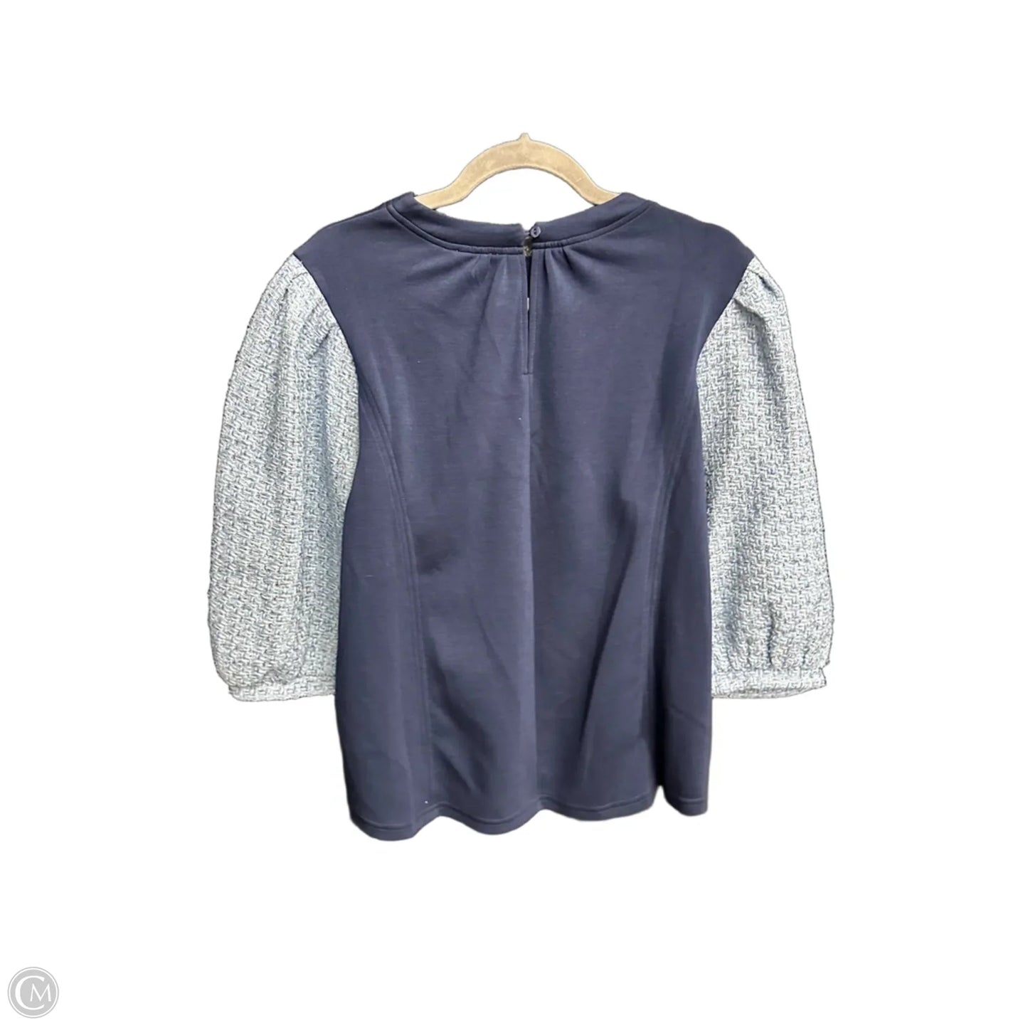 Top 3/4 Sleeve By Voy In Navy, Size: M
