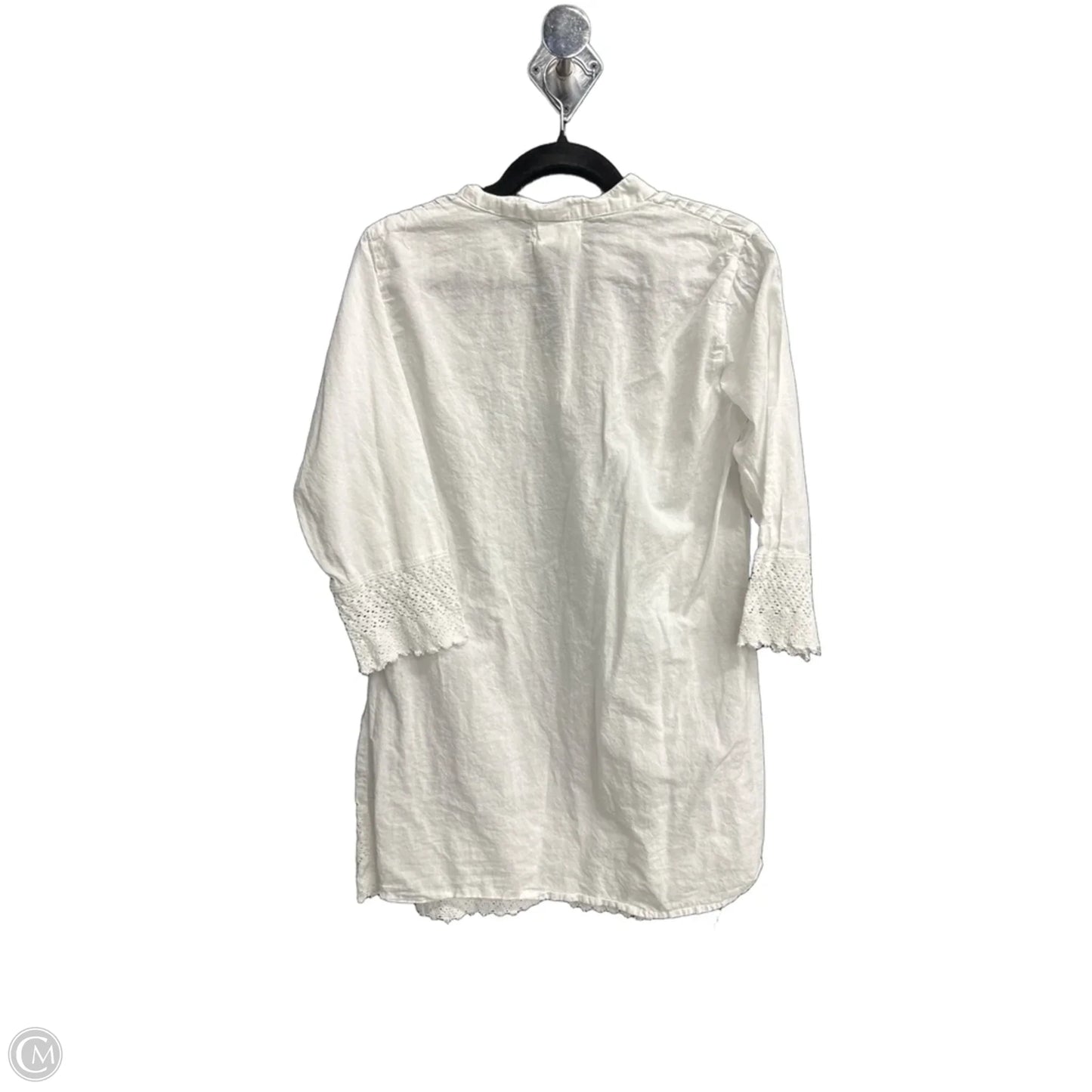 Top Long Sleeve By Ashley Taylor In White, Size: S