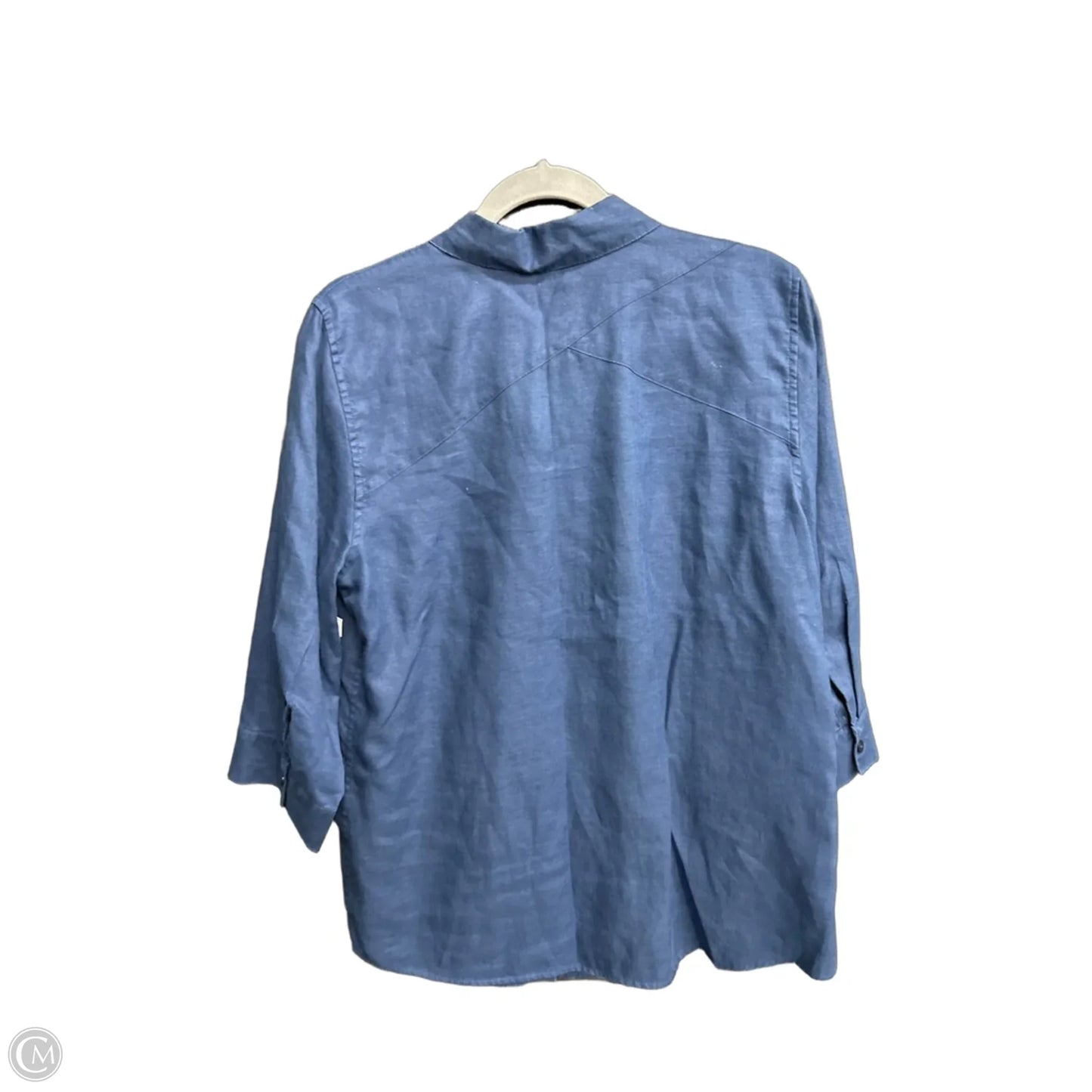 Top Long Sleeve By Chicos In Navy, Size: M