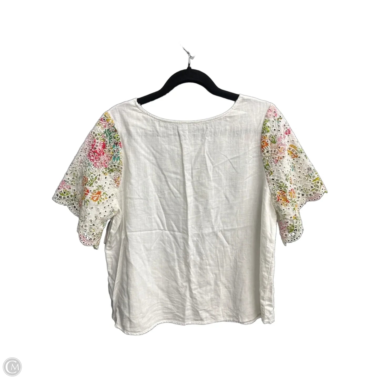 Top Short Sleeve By Umgee In White, Size: L