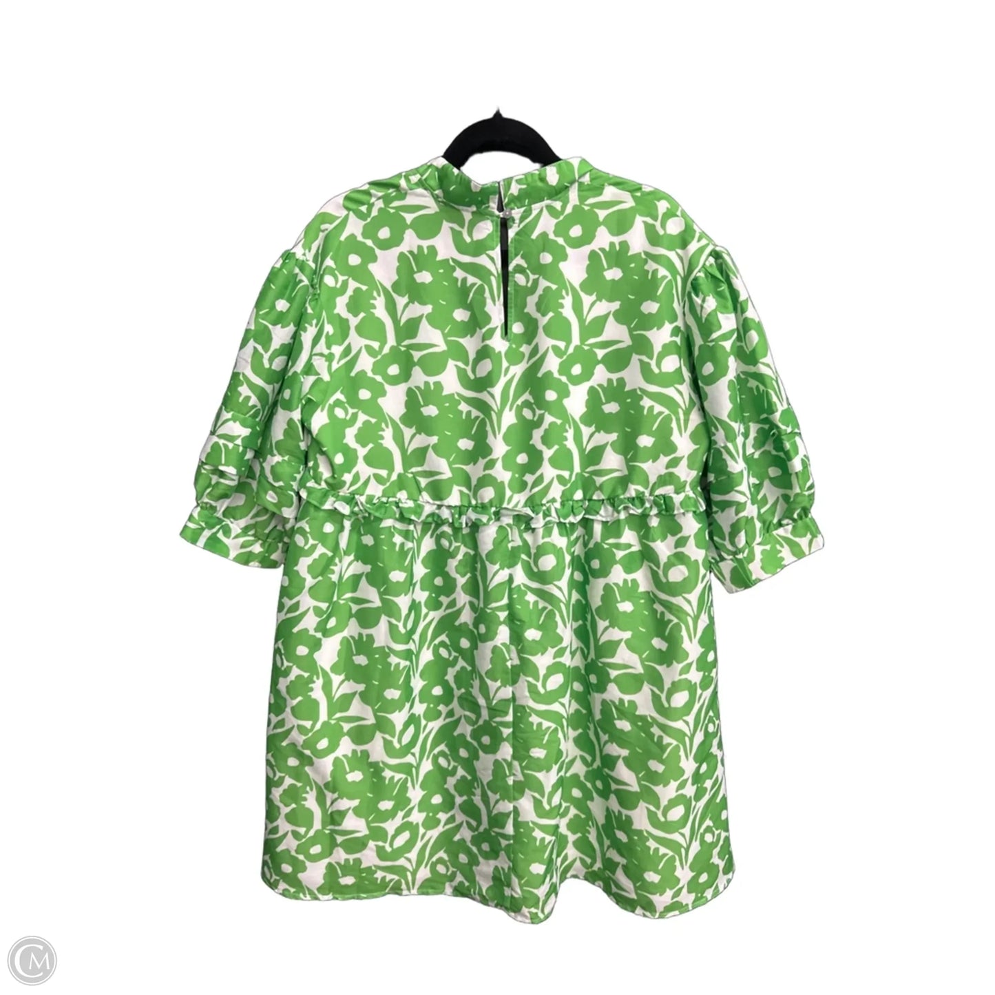 Dress Casual Midi By Entro In Green & White, Size: L