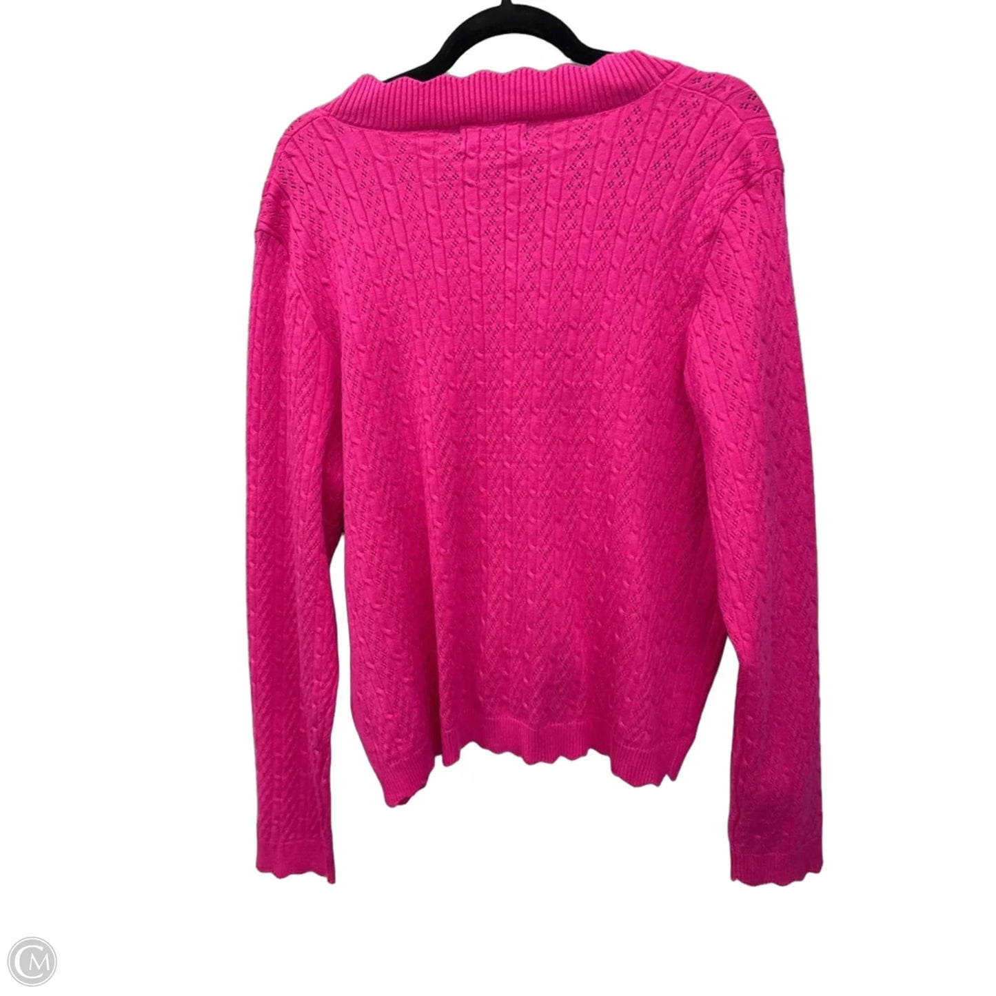 Cardigan By Clothes Mentor In Pink, Size: 2x