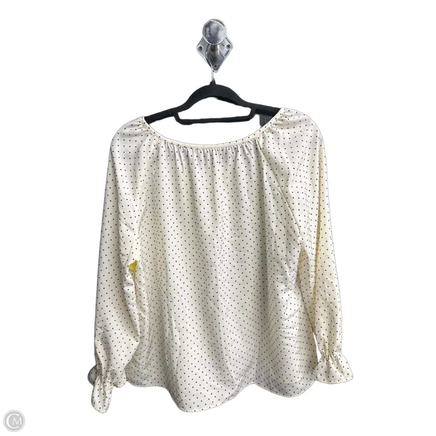 Top Long Sleeve By Talbots In Polkadot Pattern, Size: Xl