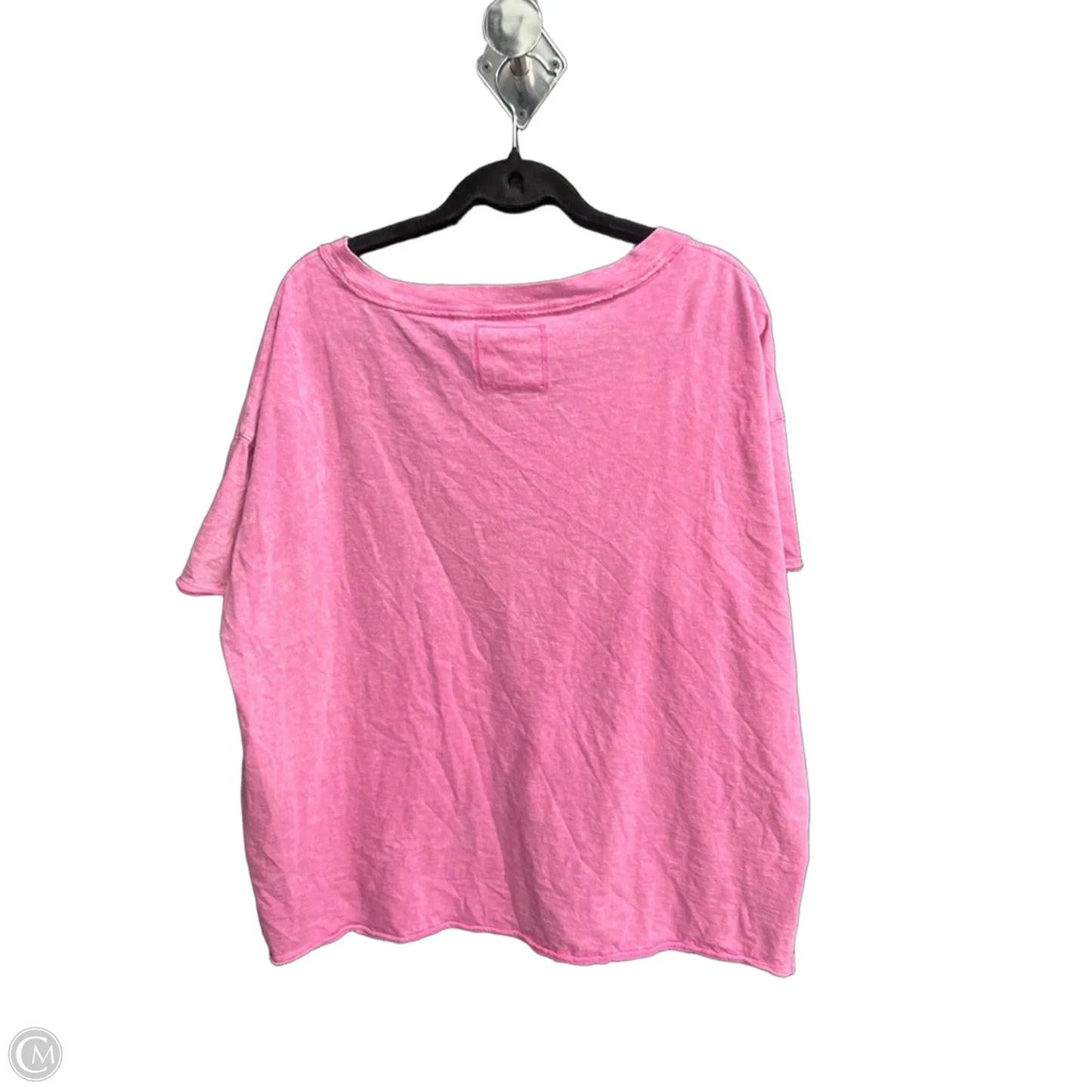 Top Short Sleeve Basic By Aerie In Pink, Size: M