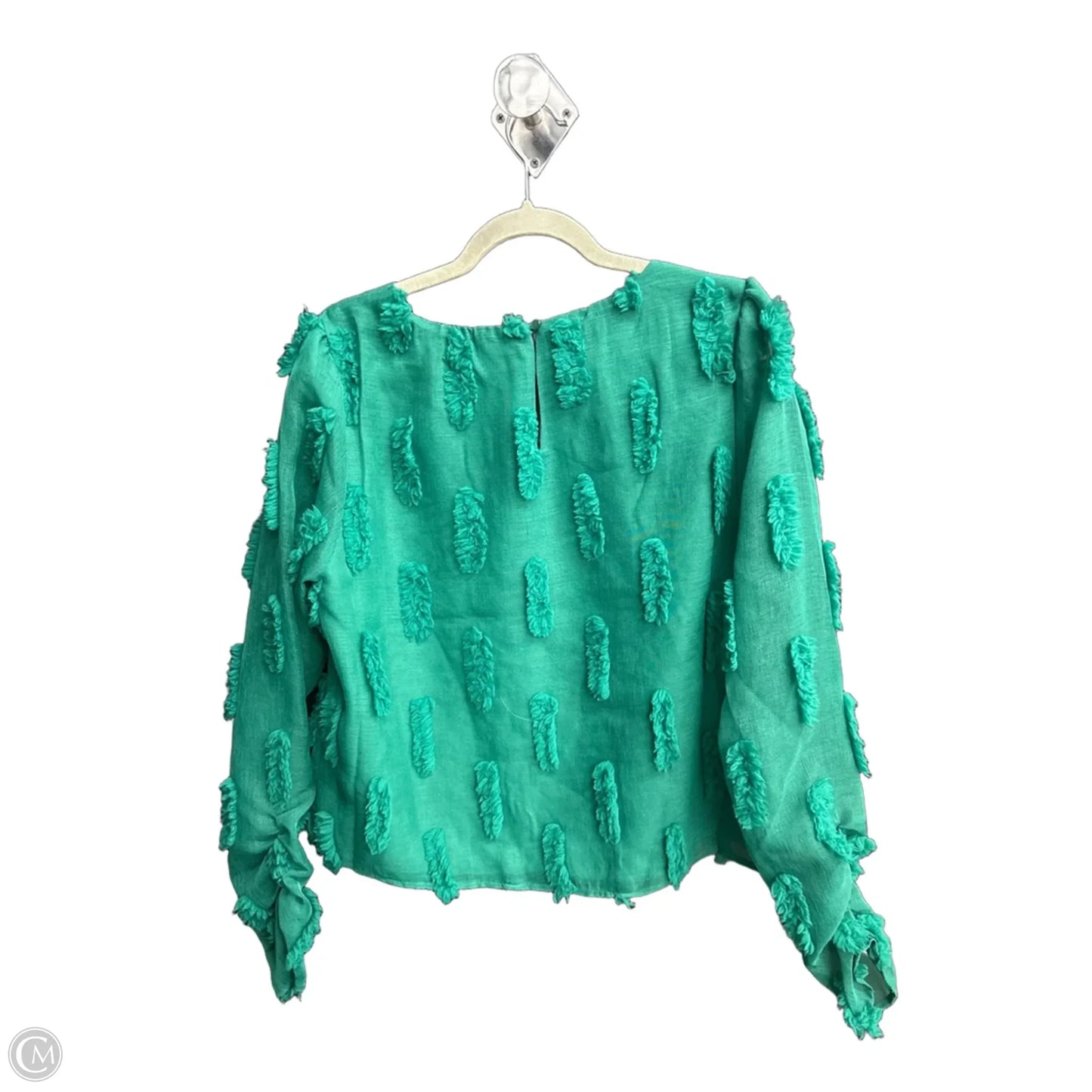 Top Long Sleeve By Versona In Green, Size: L
