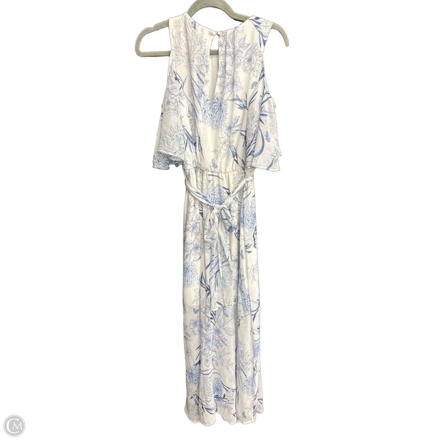 Dress Casual Maxi By Calvin Klein In Blue & White, Size: M