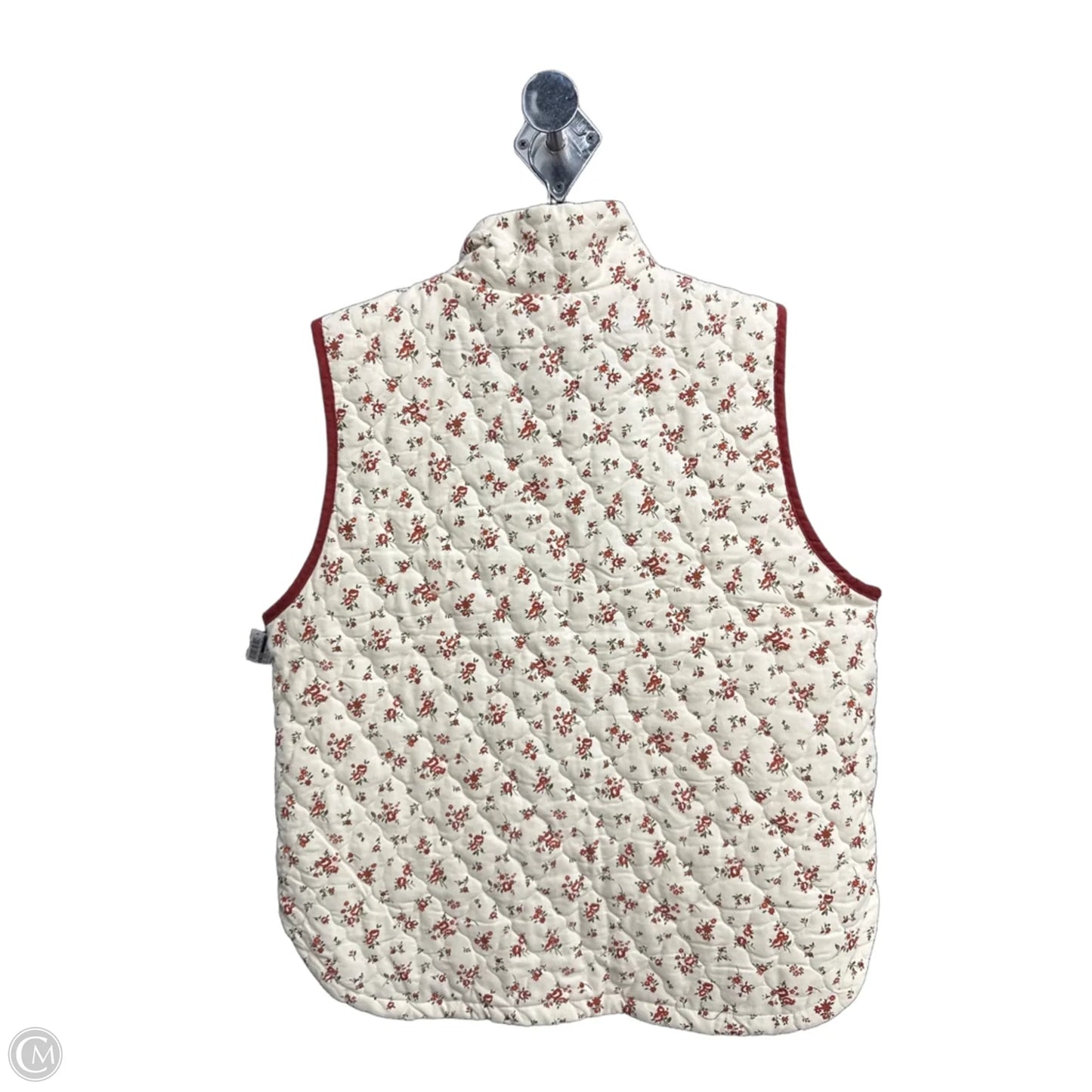 Vest Puffer & Quilted By Blu Pepper In Red & White, Size: L