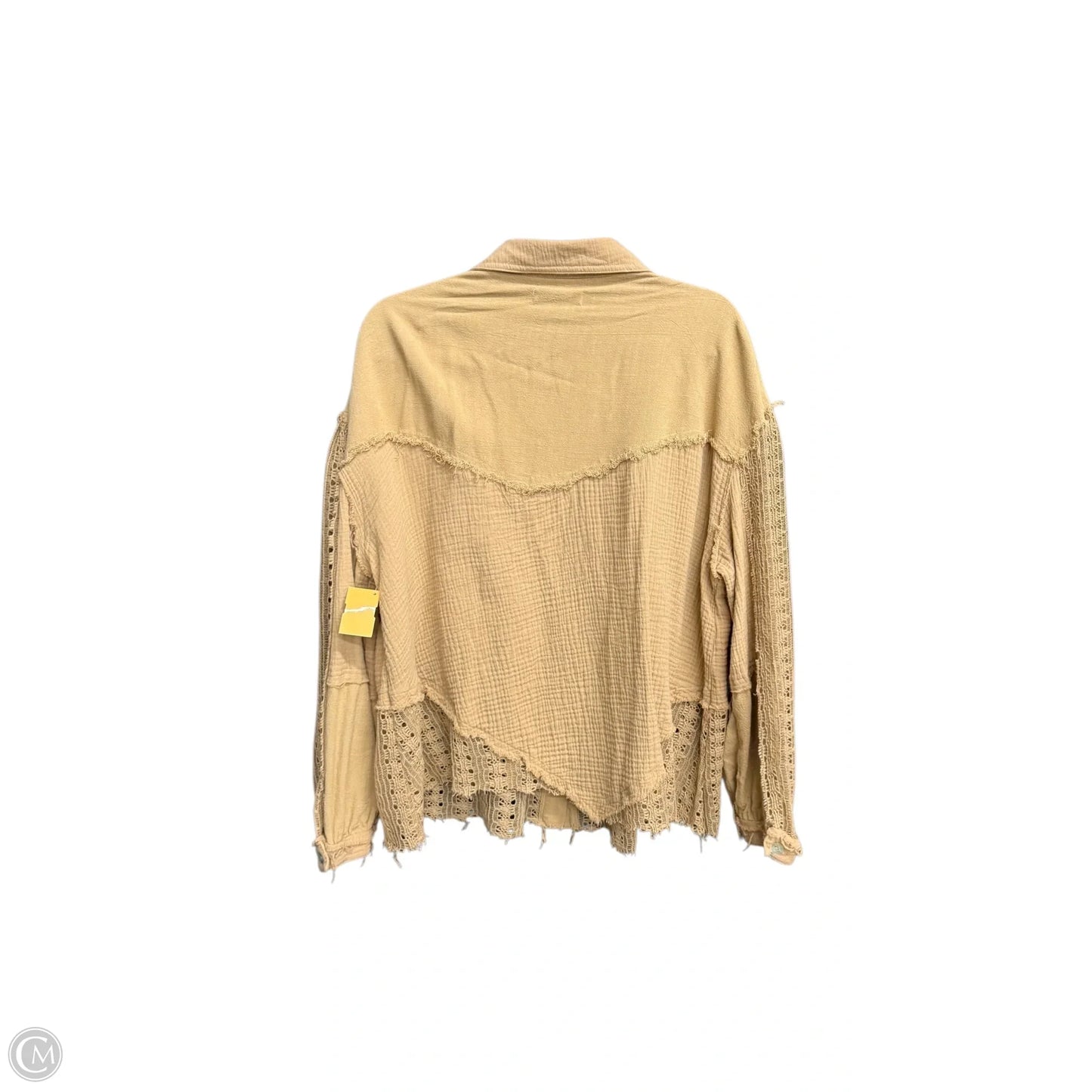 Top Long Sleeve By Hyfve In Tan, Size: L