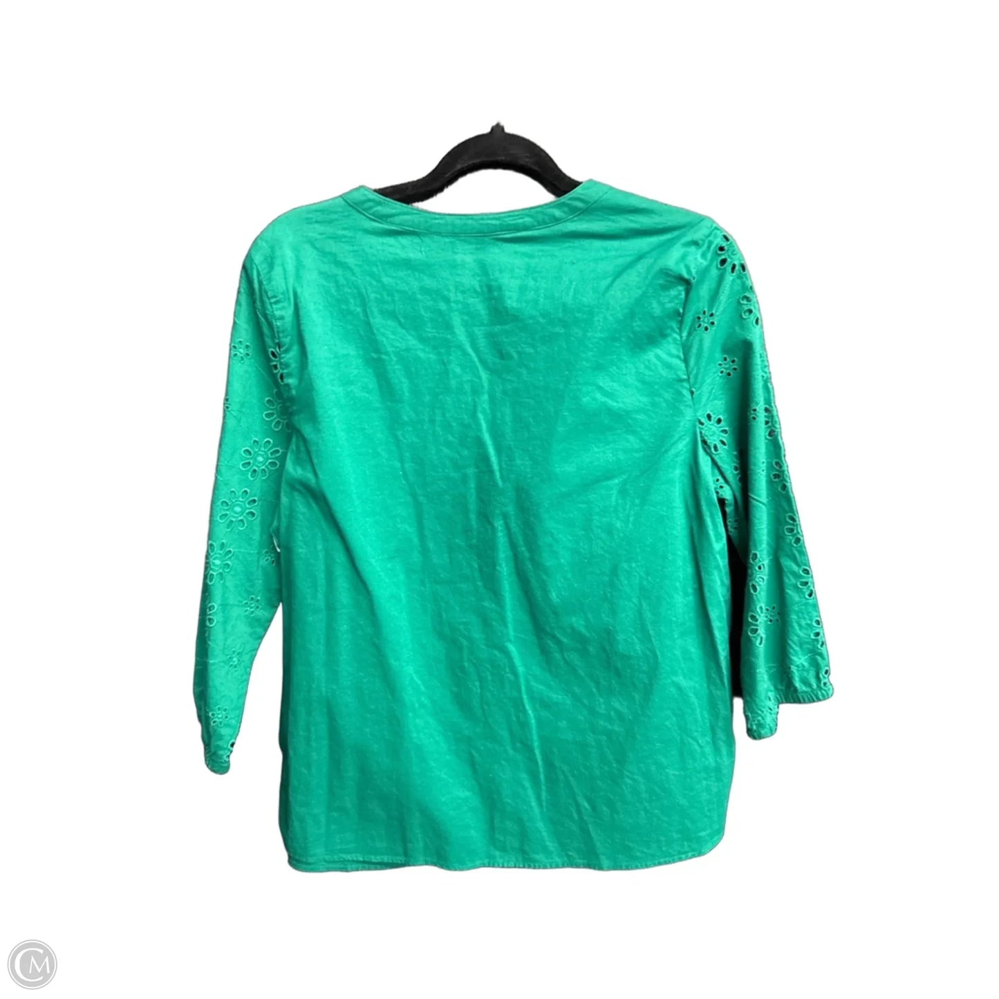Top 3/4 Sleeve By Croft And Barrow In Green, Size: S