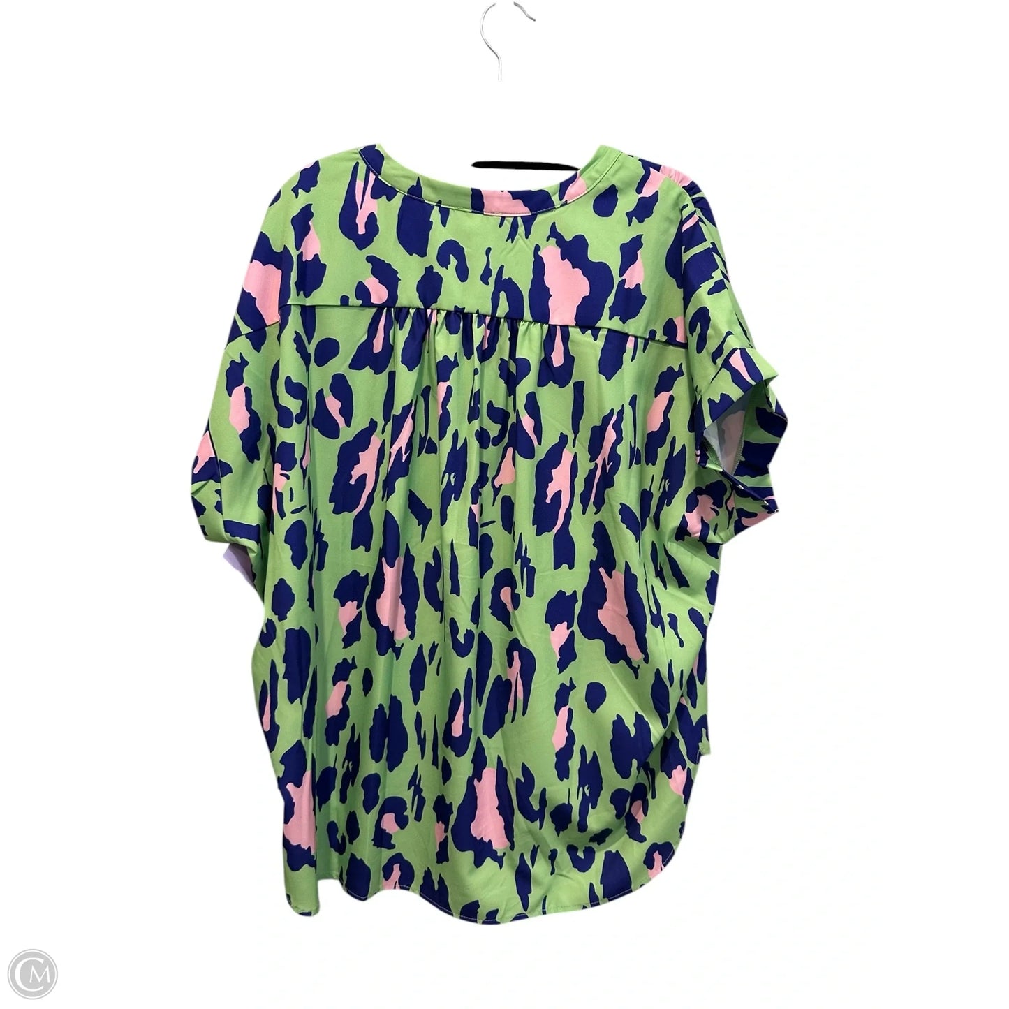 Top Short Sleeve By Jodifl In Green & Purple, Size: L